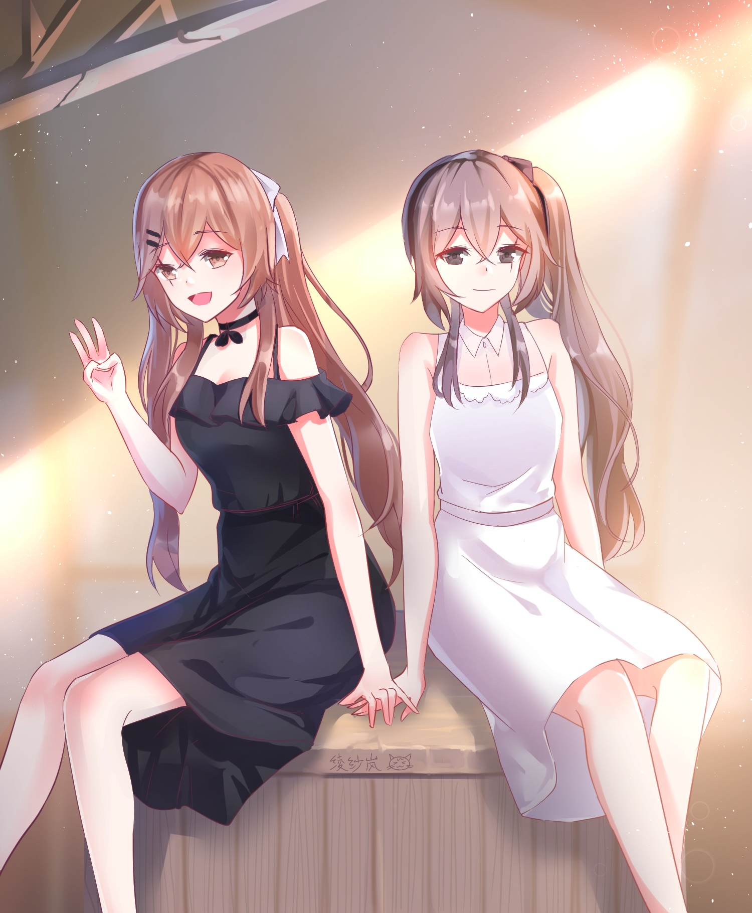 UMP9 and UMP45 from Girls Frontline fan art HD Phone Wallpaper