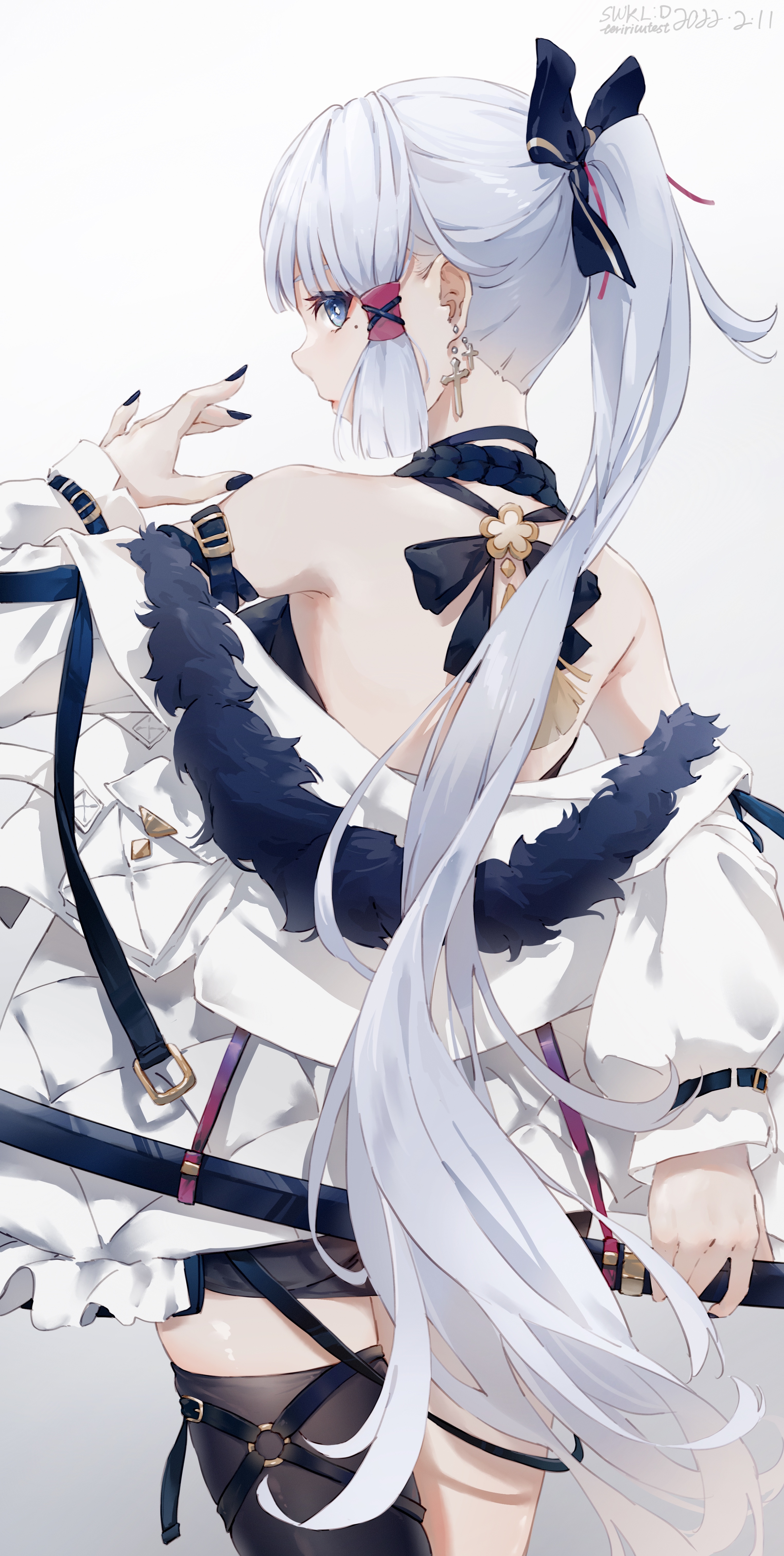 Kamisato Ayaka from Genshin Impact HD Phone Wallpaper