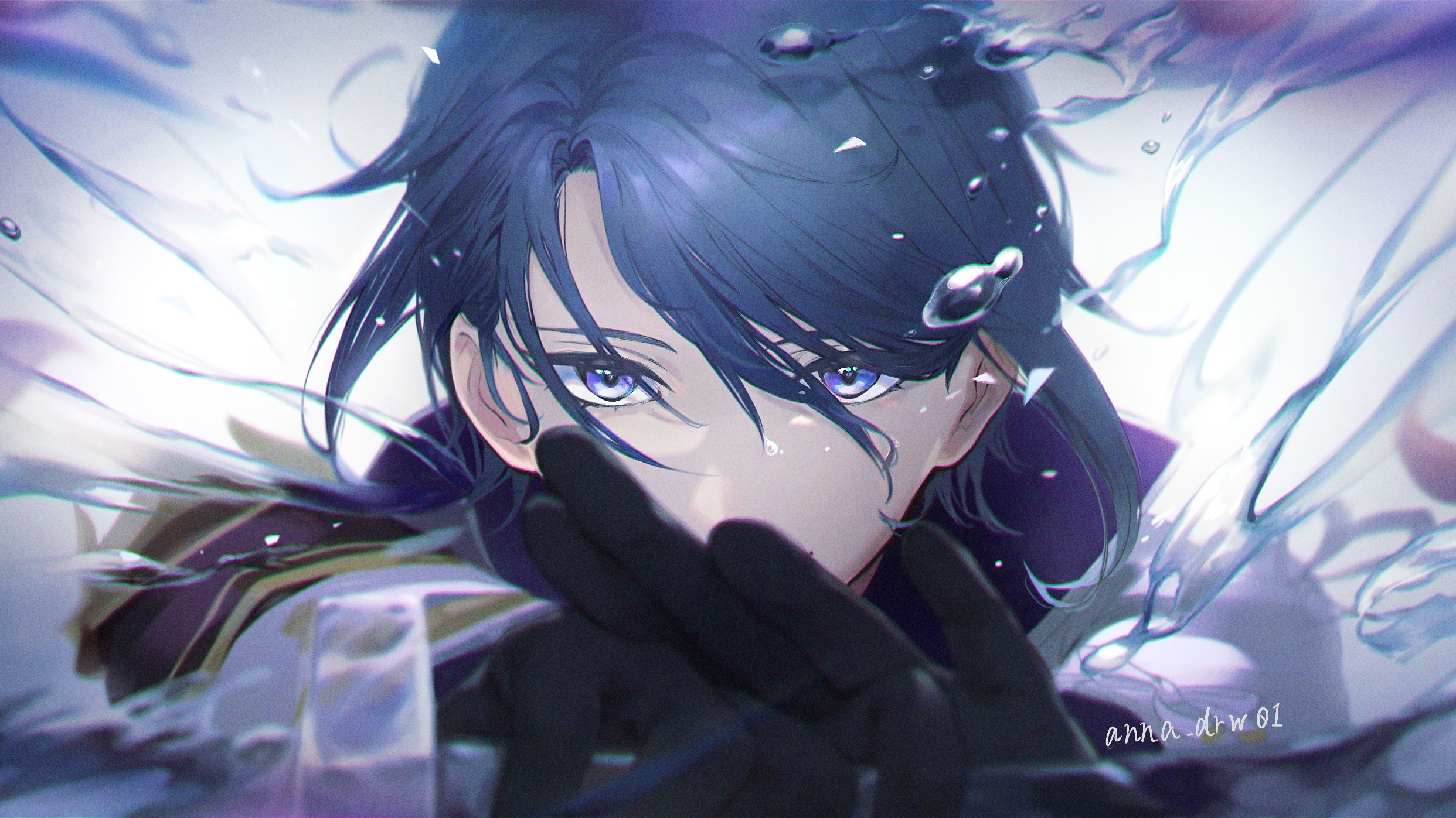 Kamisato Ayato from Genshin Impact underwater HD Wallpaper