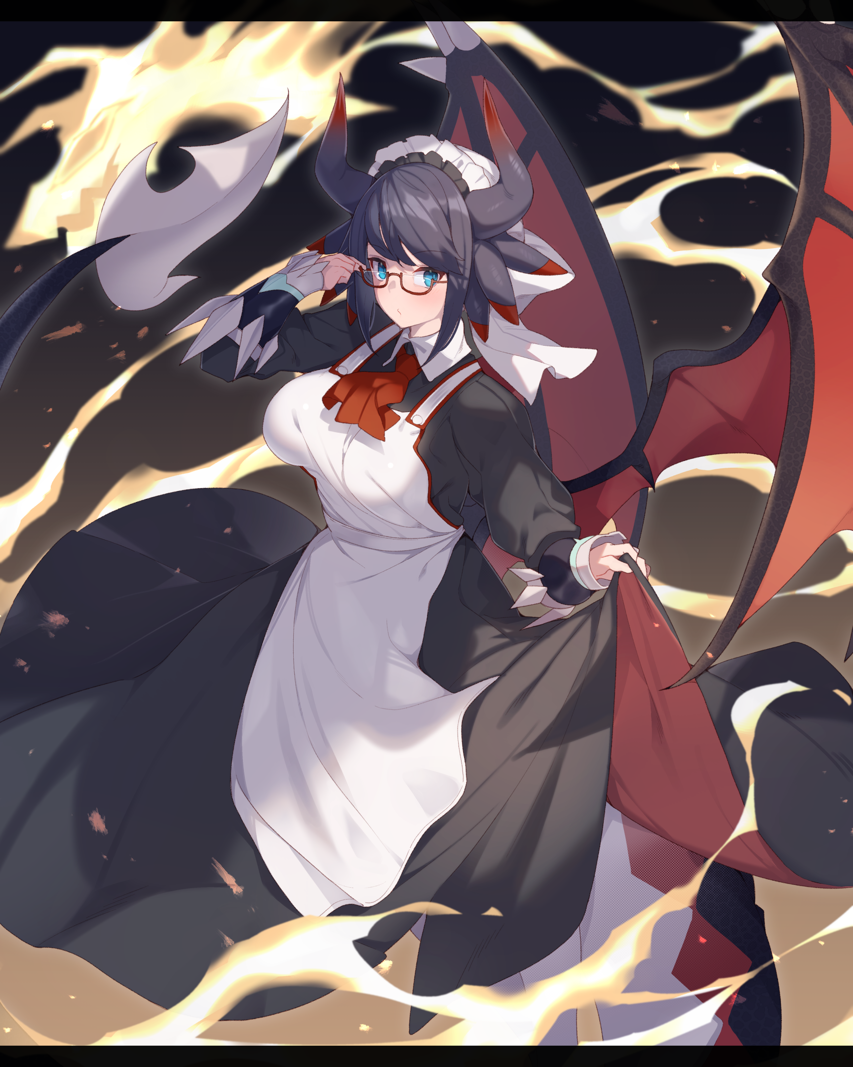 House Dragonmaid Maid Outfit Fan Art HD Phone Wallpaper
