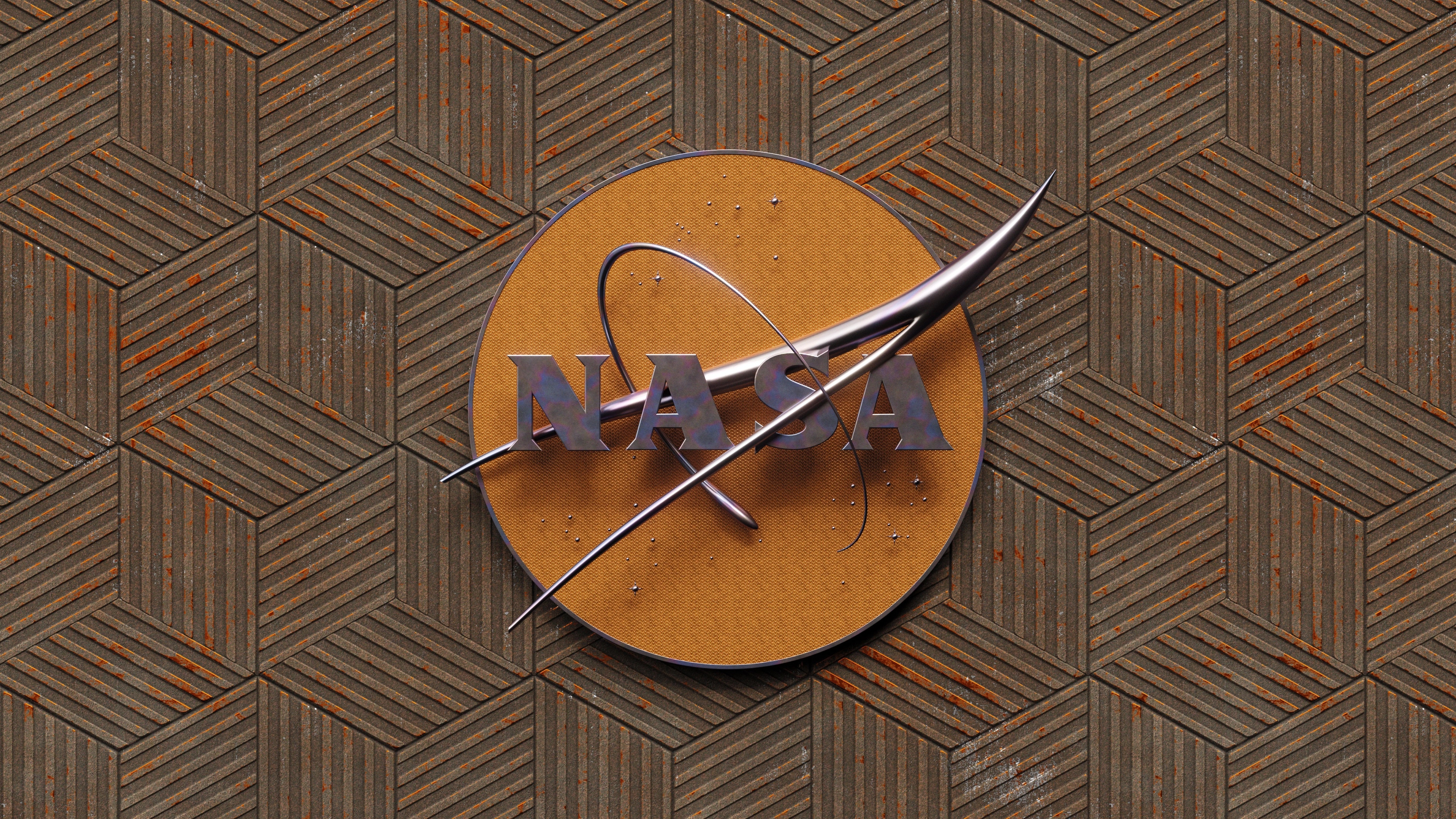 NASA logo on a textured geometric background HD Wallpaper