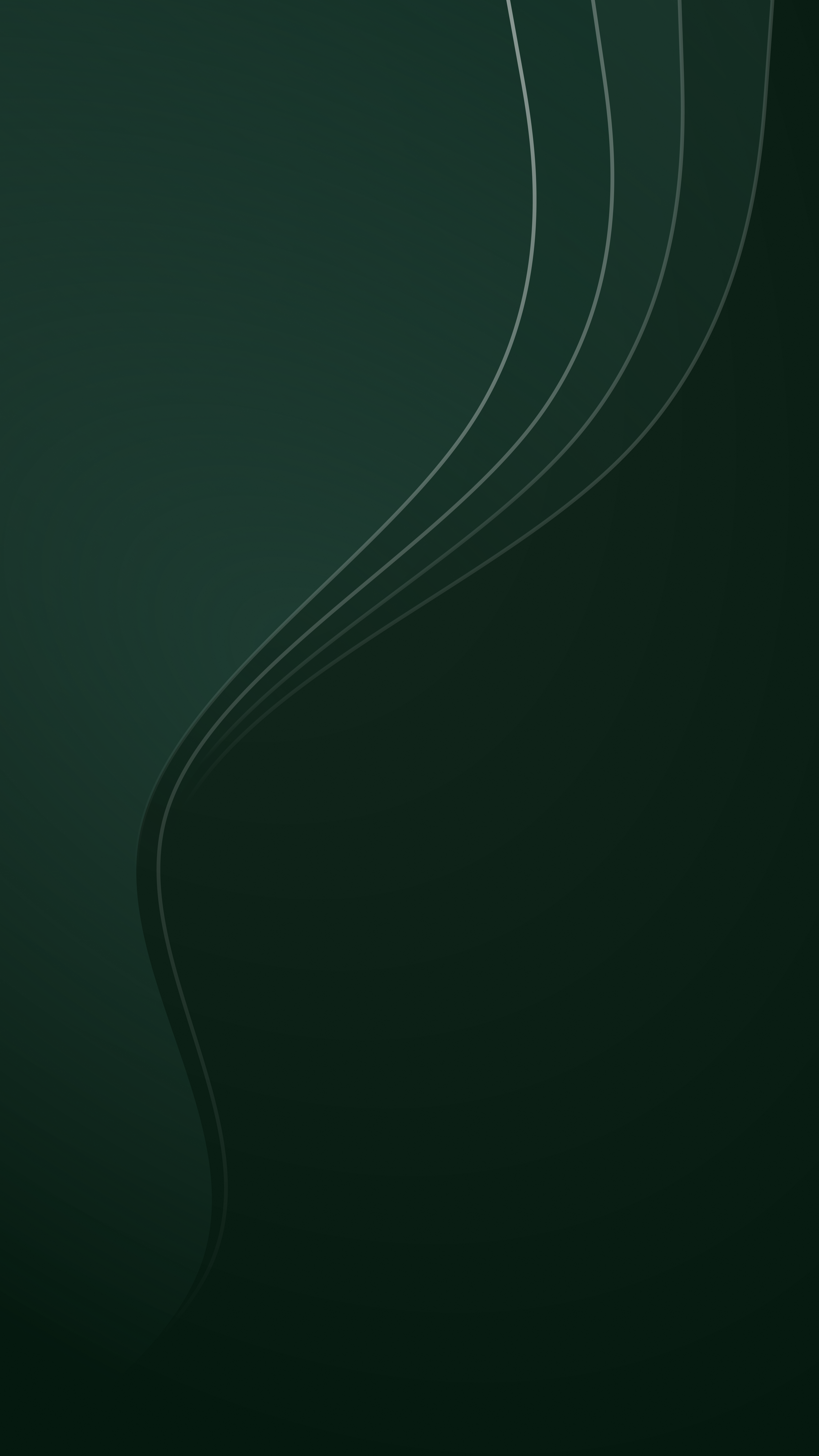 Abstract wavy lines on dark green background HD Phone Wallpaper