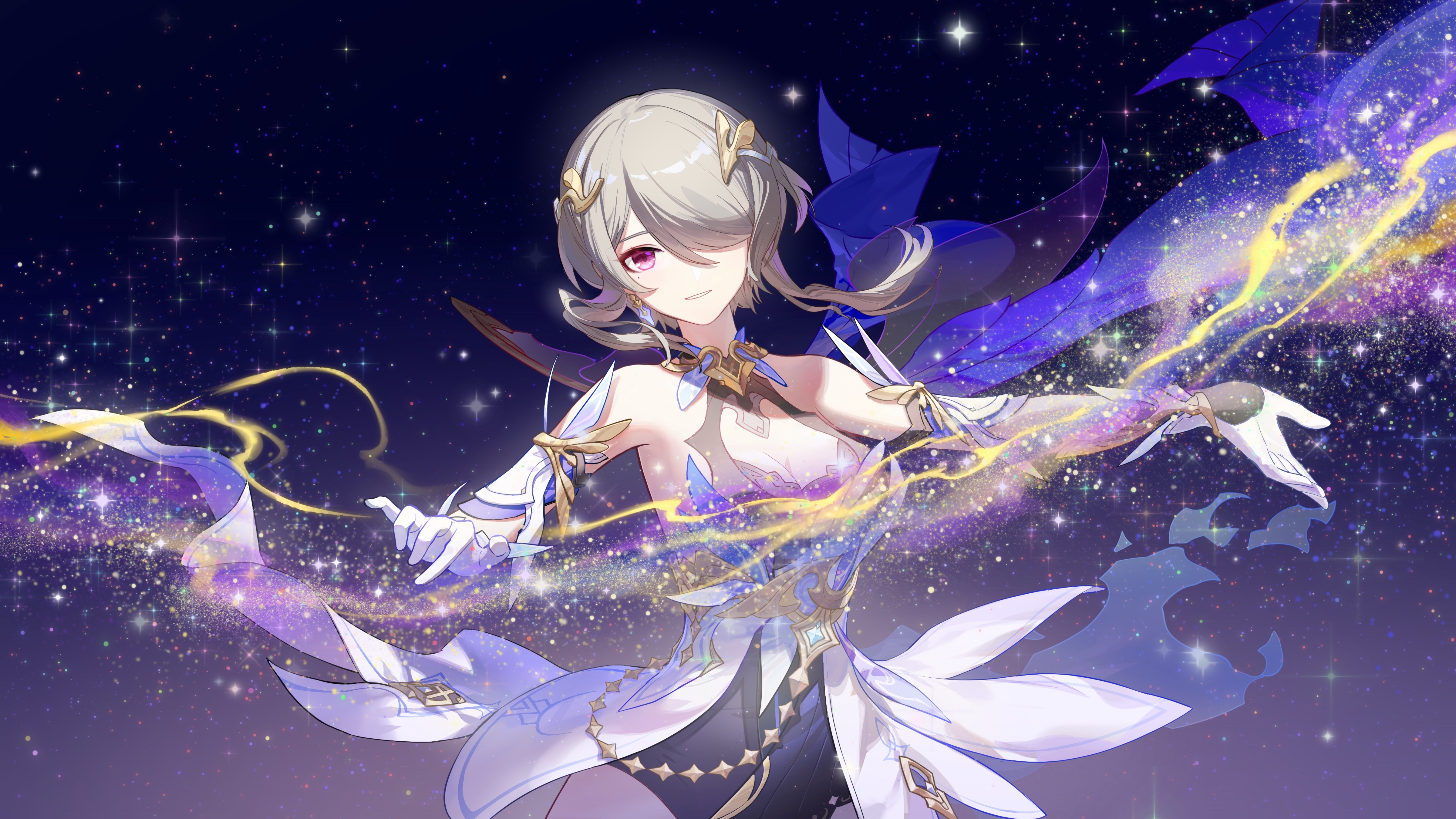 Rita Rossweisse in Honkai Impact 3rd with a starry background HD Wallpaper