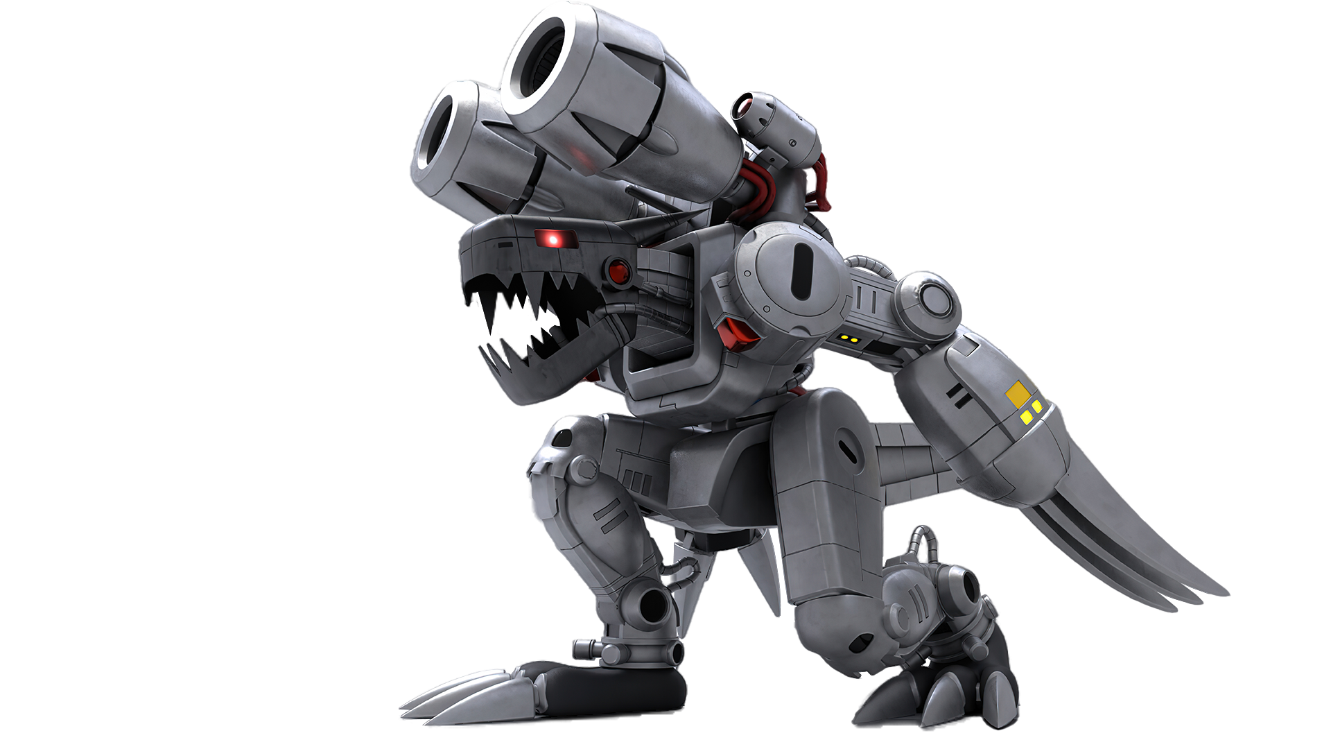 Machinedramon from Digimon Adventure on black background HD Wallpaper
