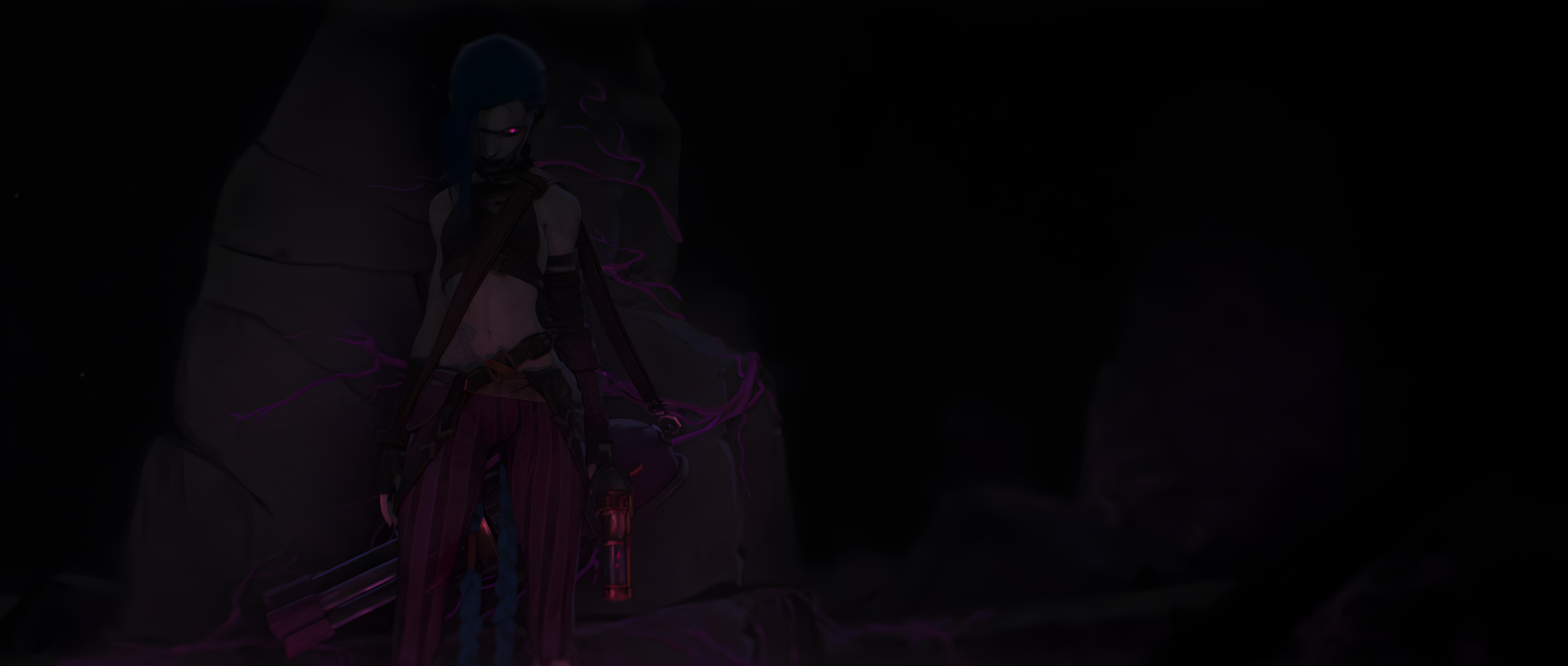 4K Arcane Jinx in a Dark Environment HD Wallpaper