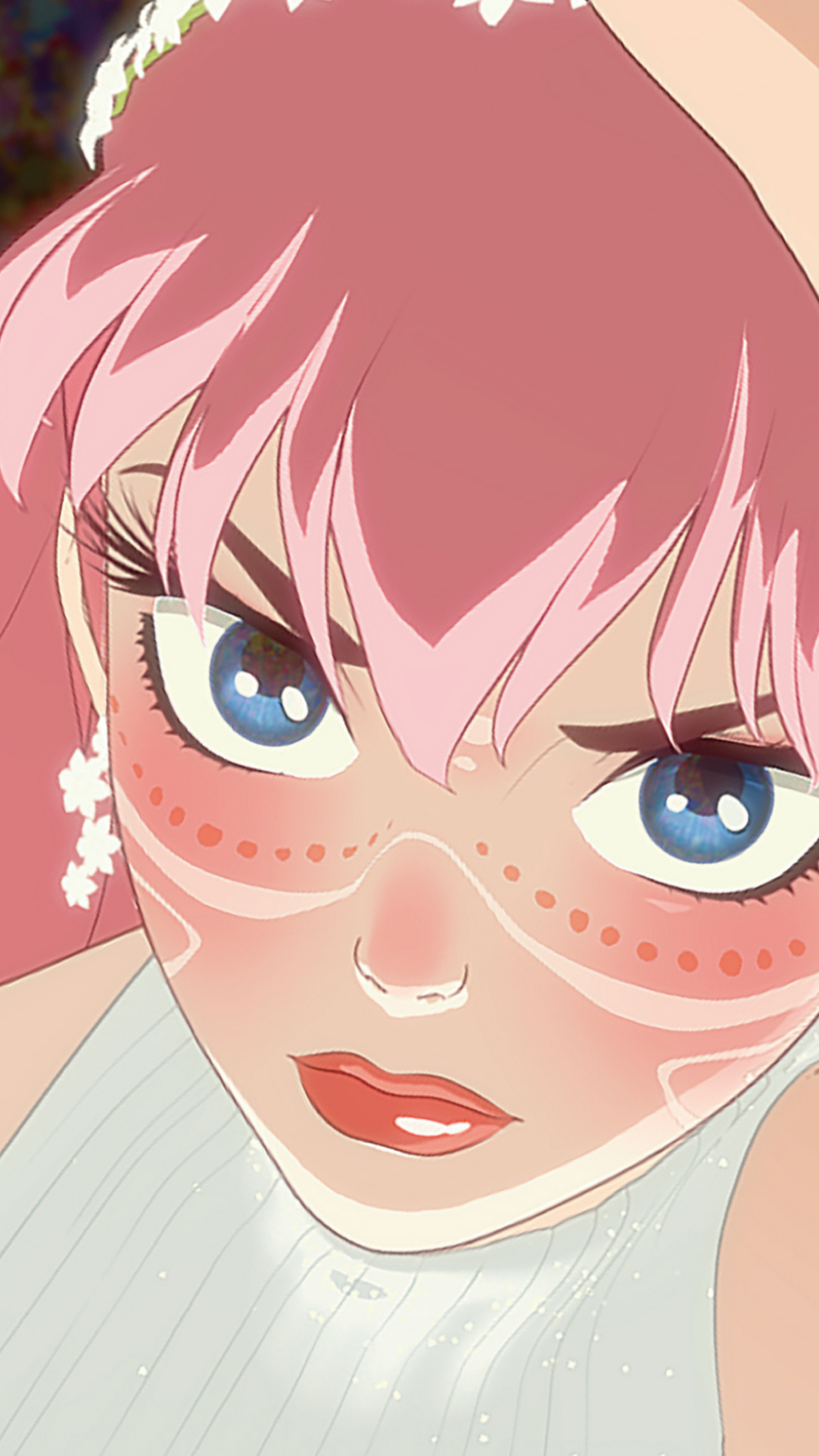 Close-up of Suzu Naito with pink hair HD Phone Wallpaper