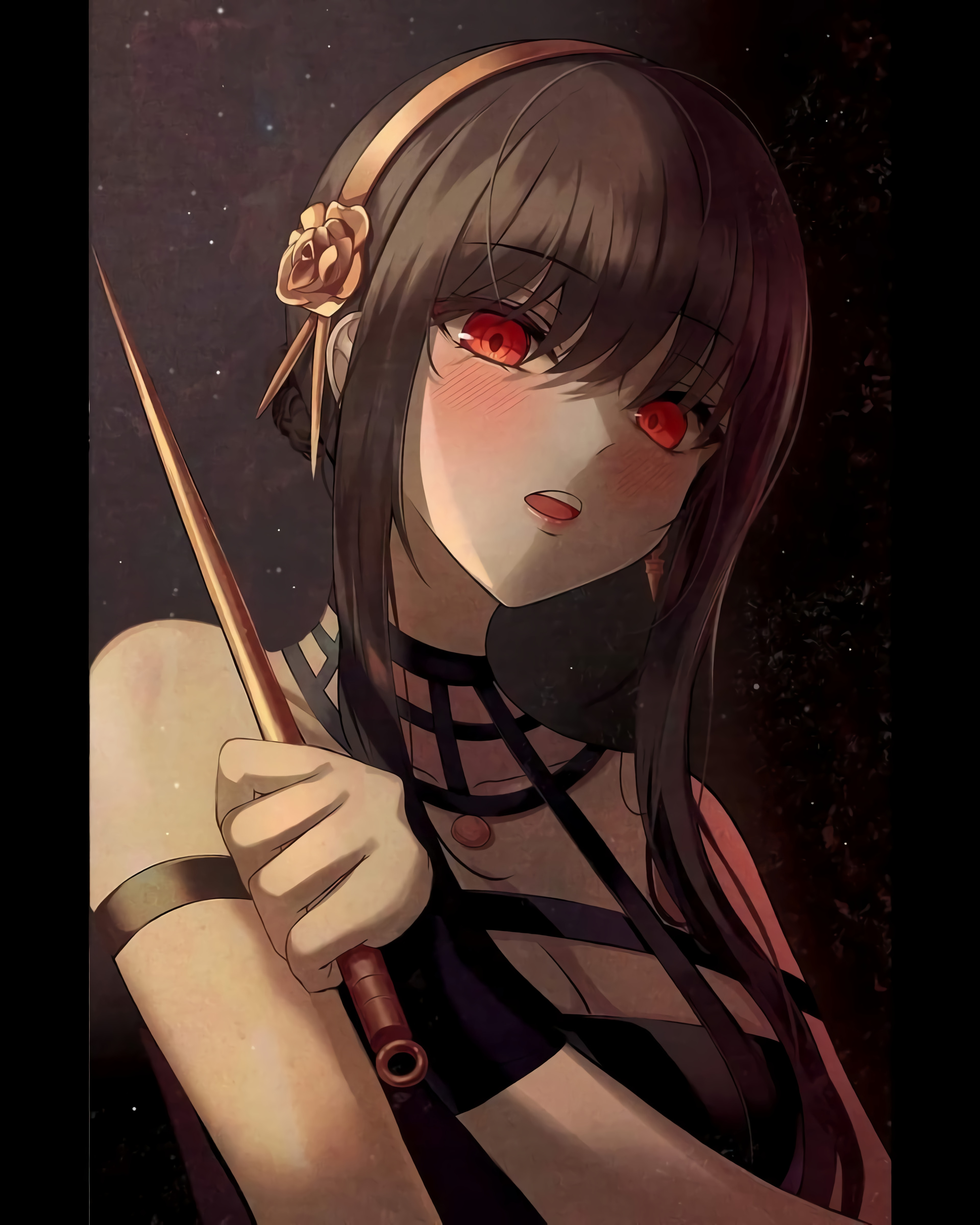 Yor Forger from Spy x Family holding a weapon HD Phone Wallpaper