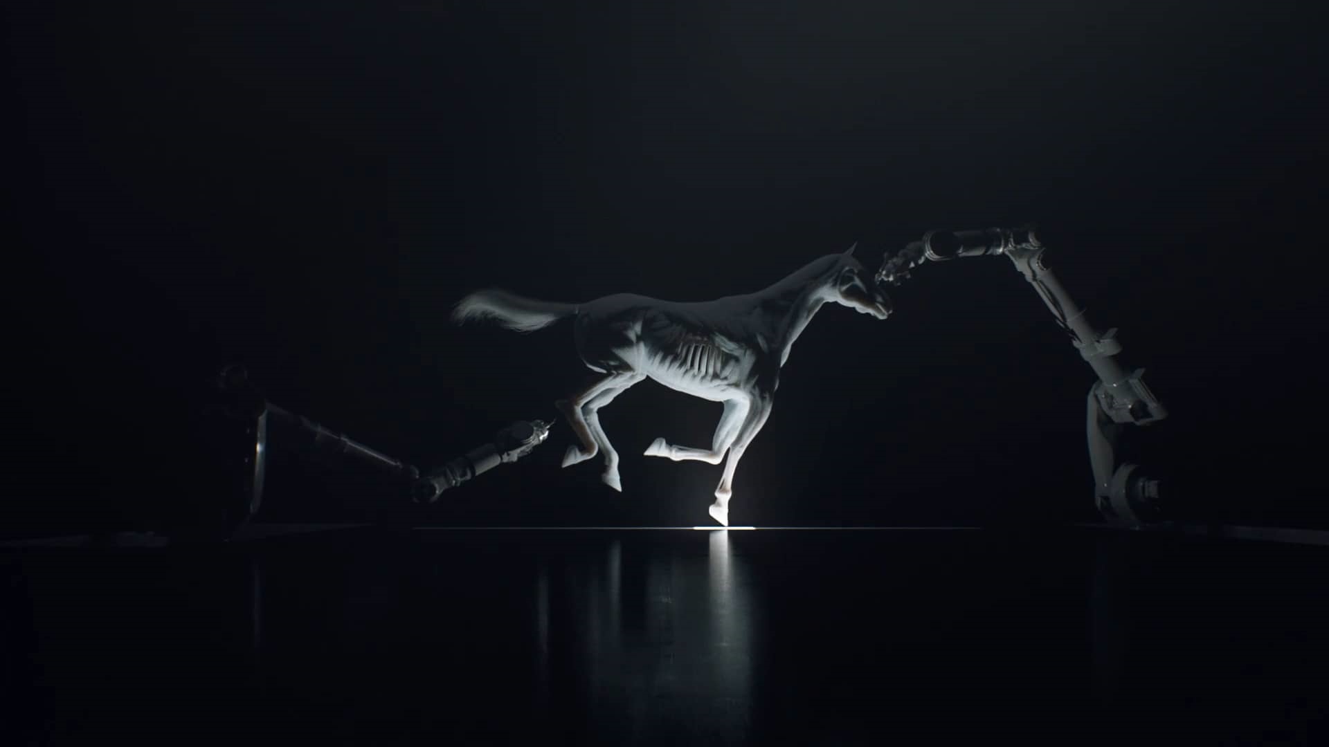 Westworld robot horse in a dark setting HD Wallpaper