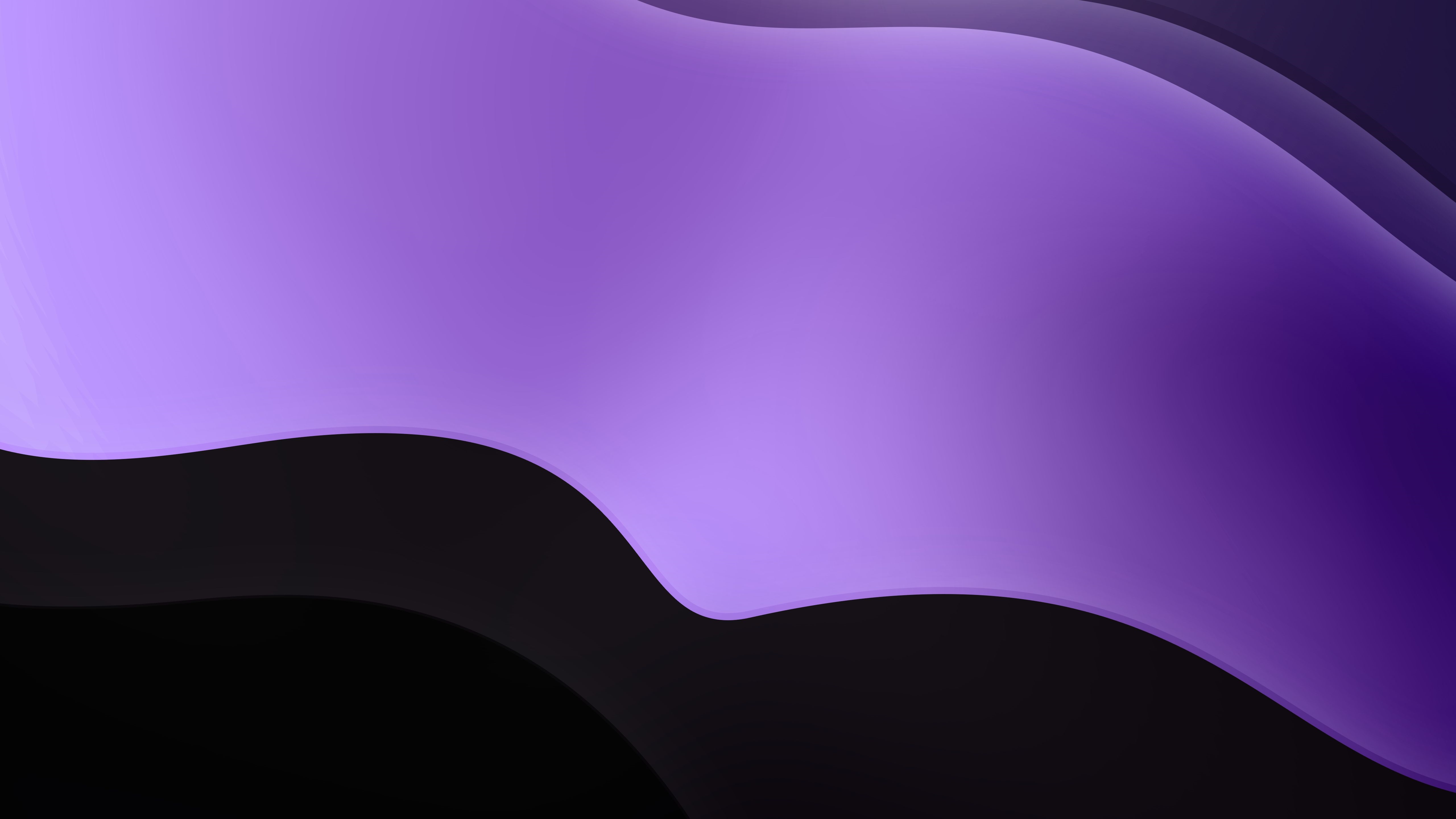 4K purple and black abstract waves HD Wallpaper