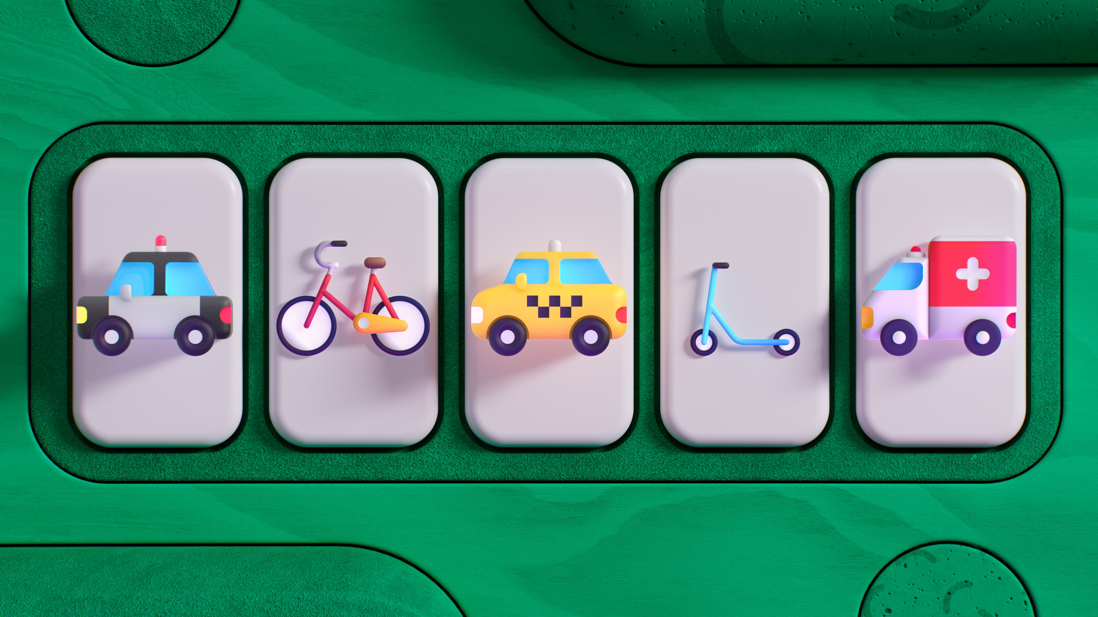 Collection of 4K transportation icons HD Wallpaper
