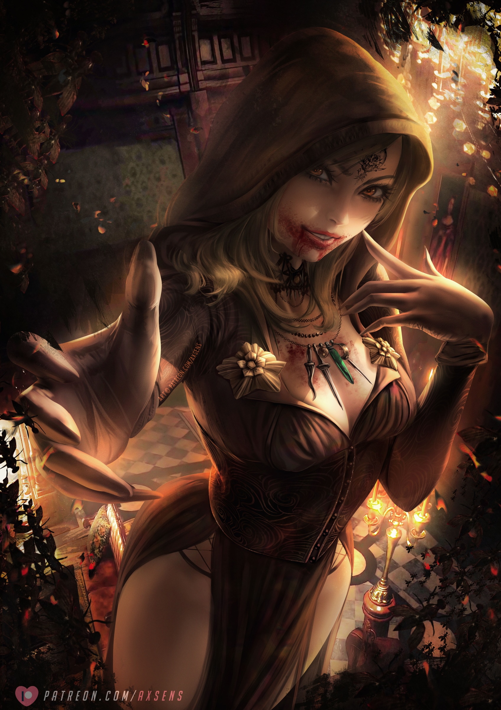 Daniela Dimitrescu fan art from Resident Evil 8: Village HD Phone Wallpaper