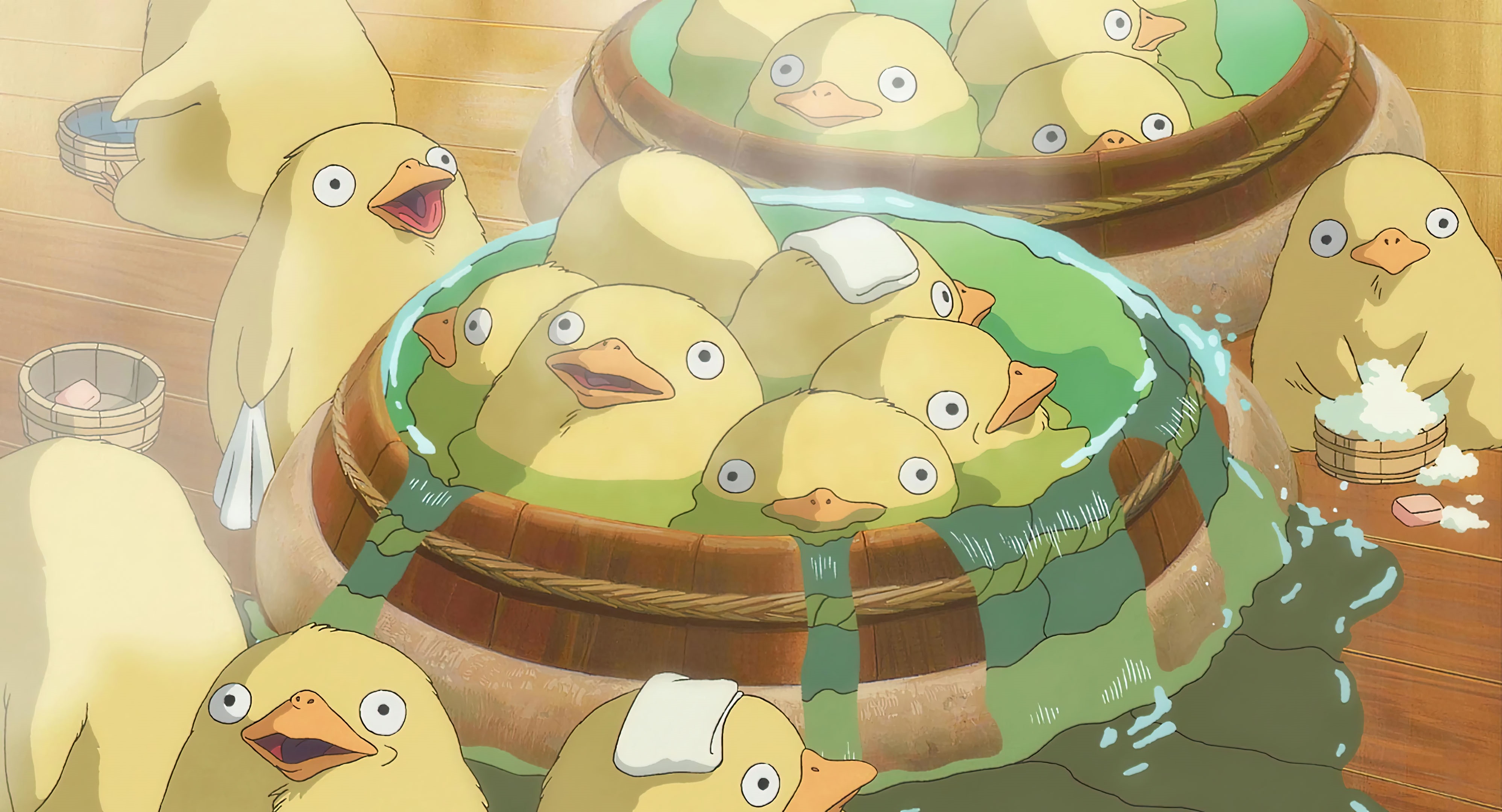Spirited Away: Soot Sprites in a Bath HD Wallpaper