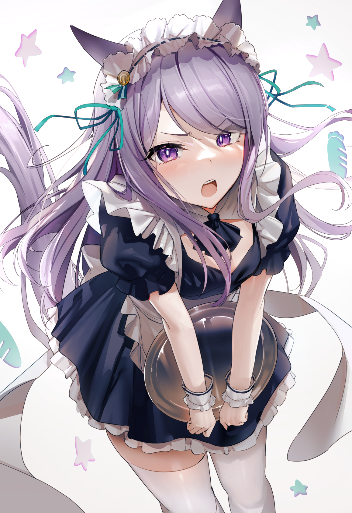 Mejiro McQueen as a maid in Uma Musume Pretty Derby fan art HD Phone Wallpaper