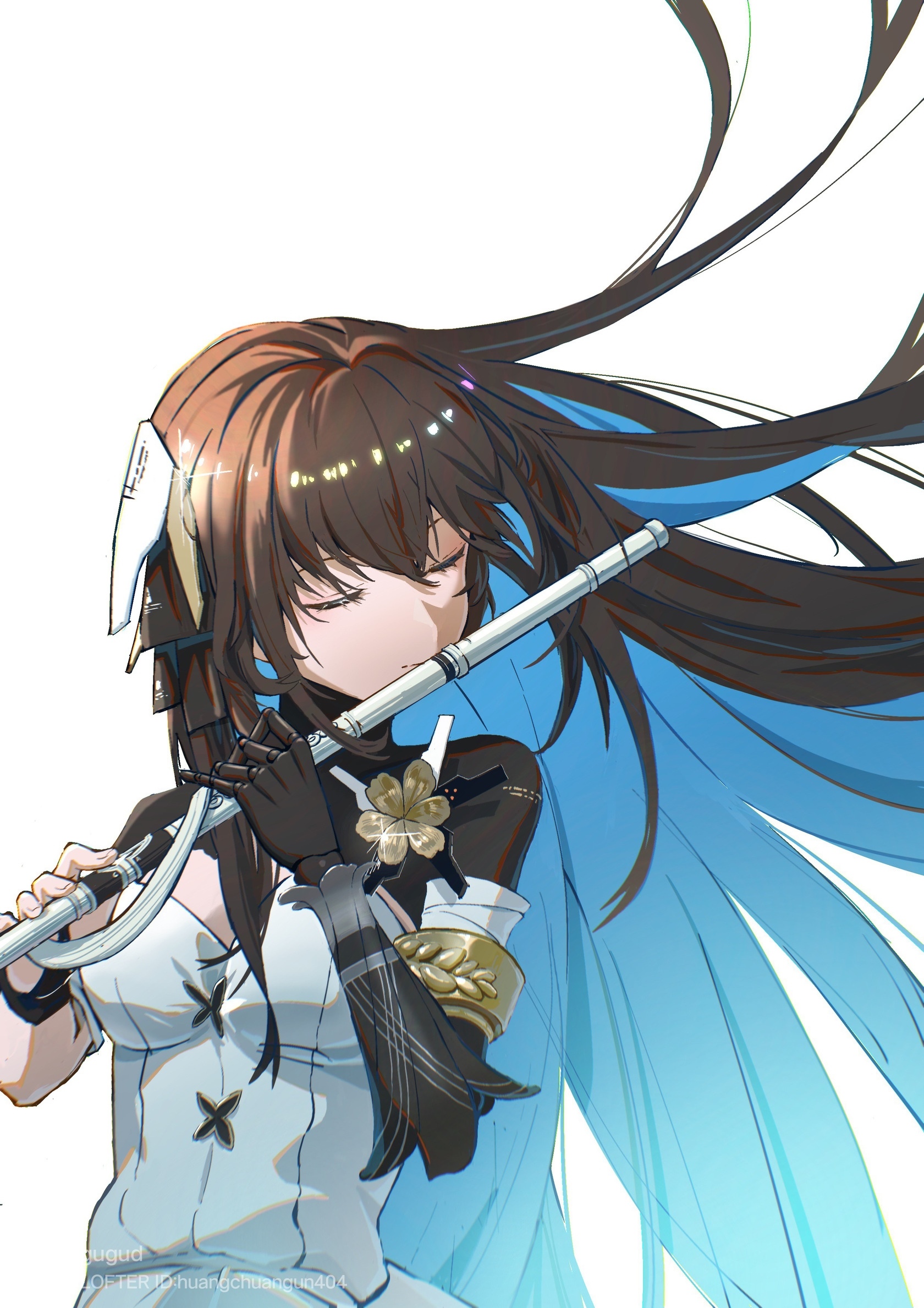 Punishing: Gray Raven character playing a flute HD Phone Wallpaper