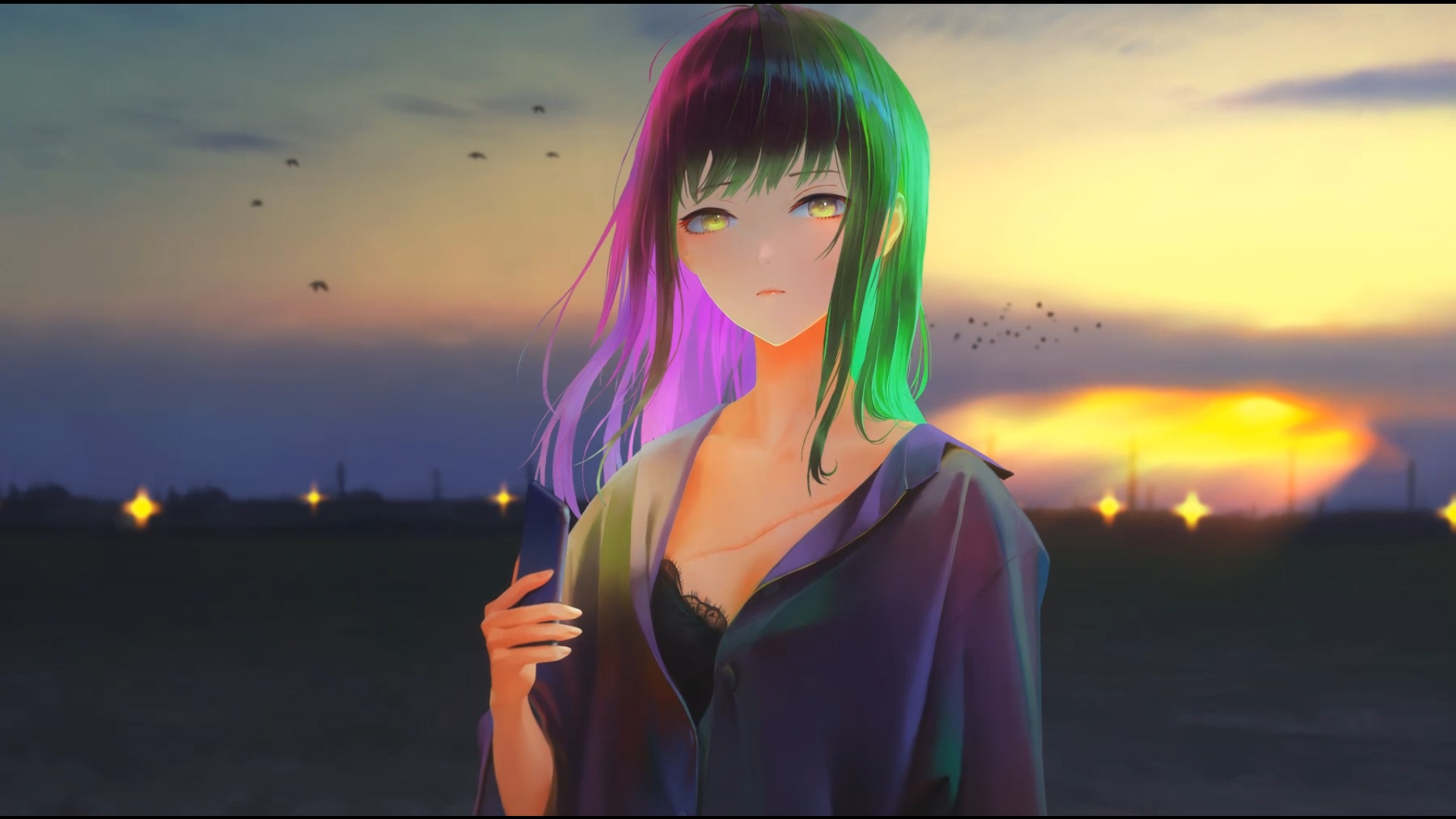 Artwork of a girl by Arata Yokoyama HD Wallpaper
