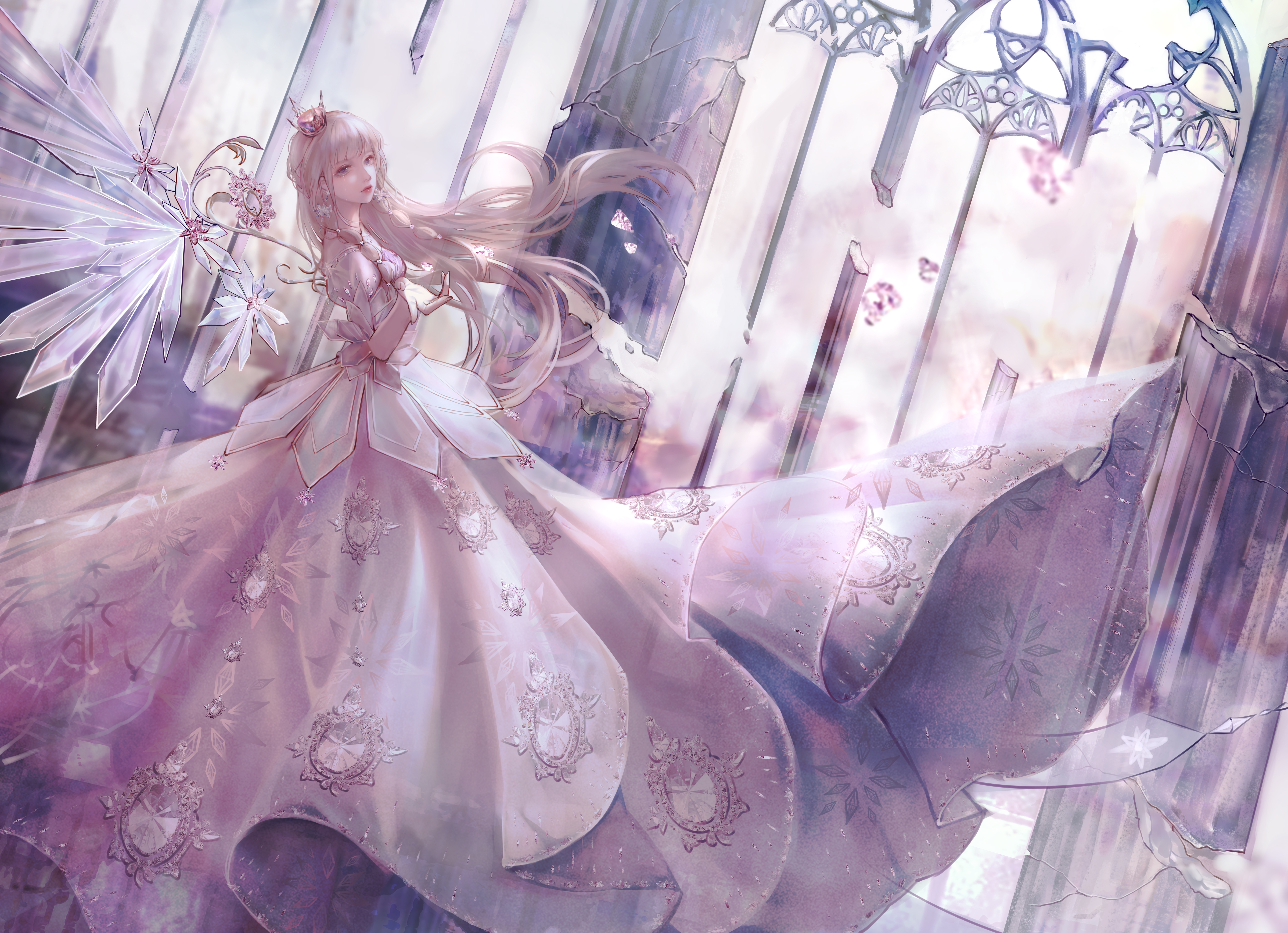 4K Shining Nikki anime girl with wings HD Wallpaper