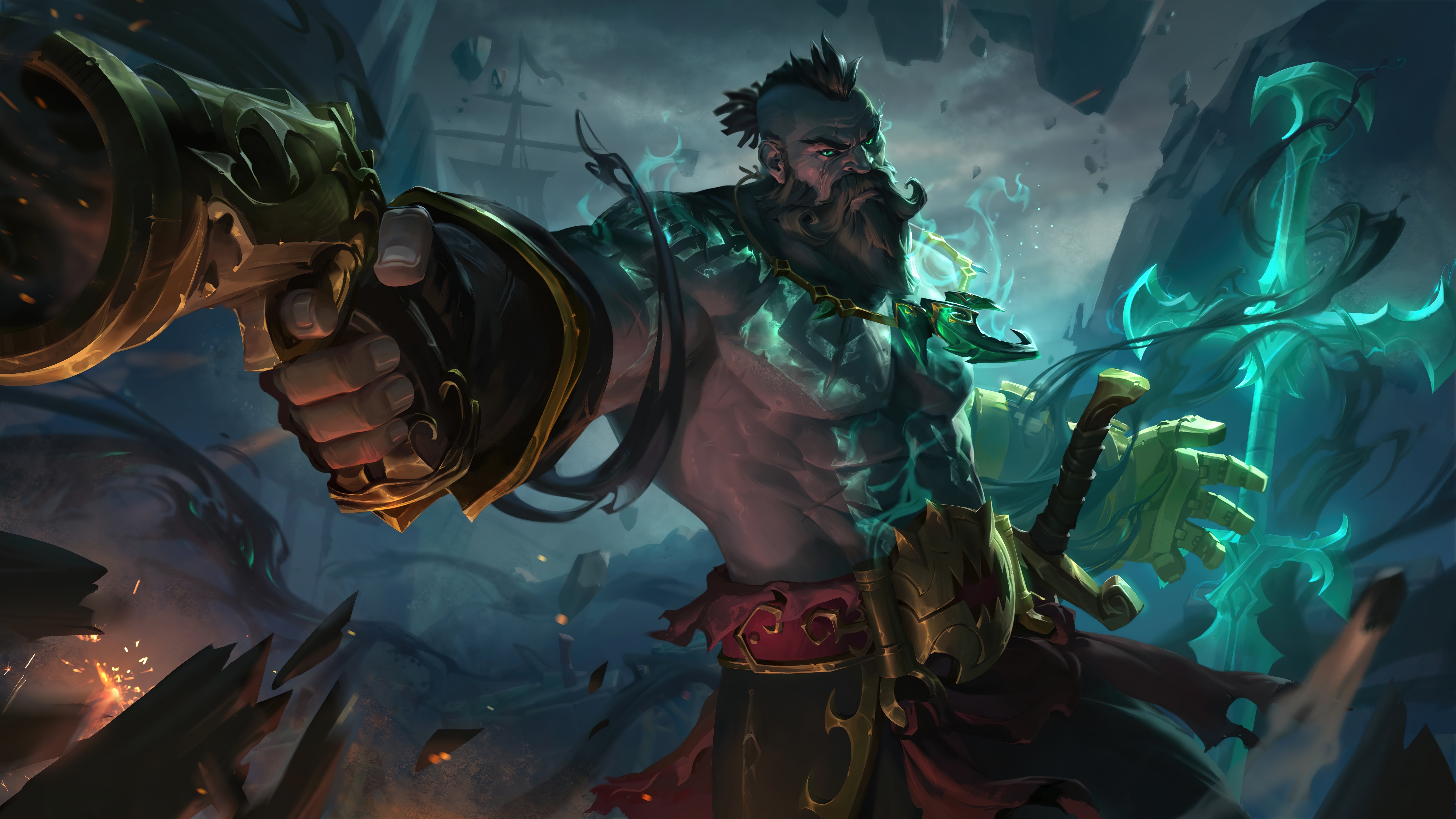 4K Gangplank League of Legends HD Wallpaper