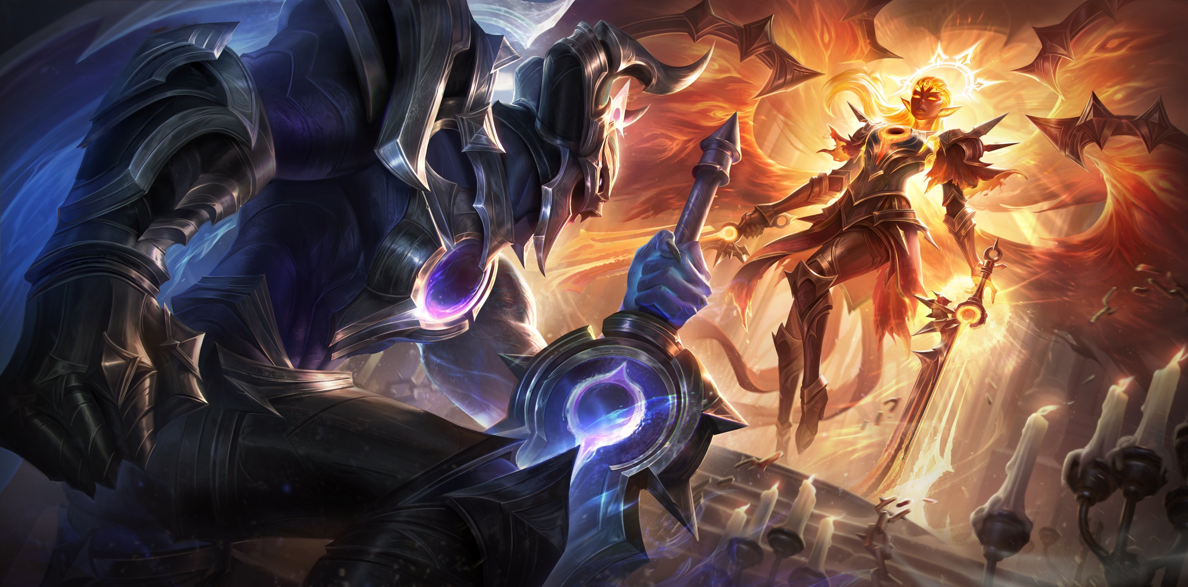 Aatrox and Kayle in League of Legends HD Wallpaper