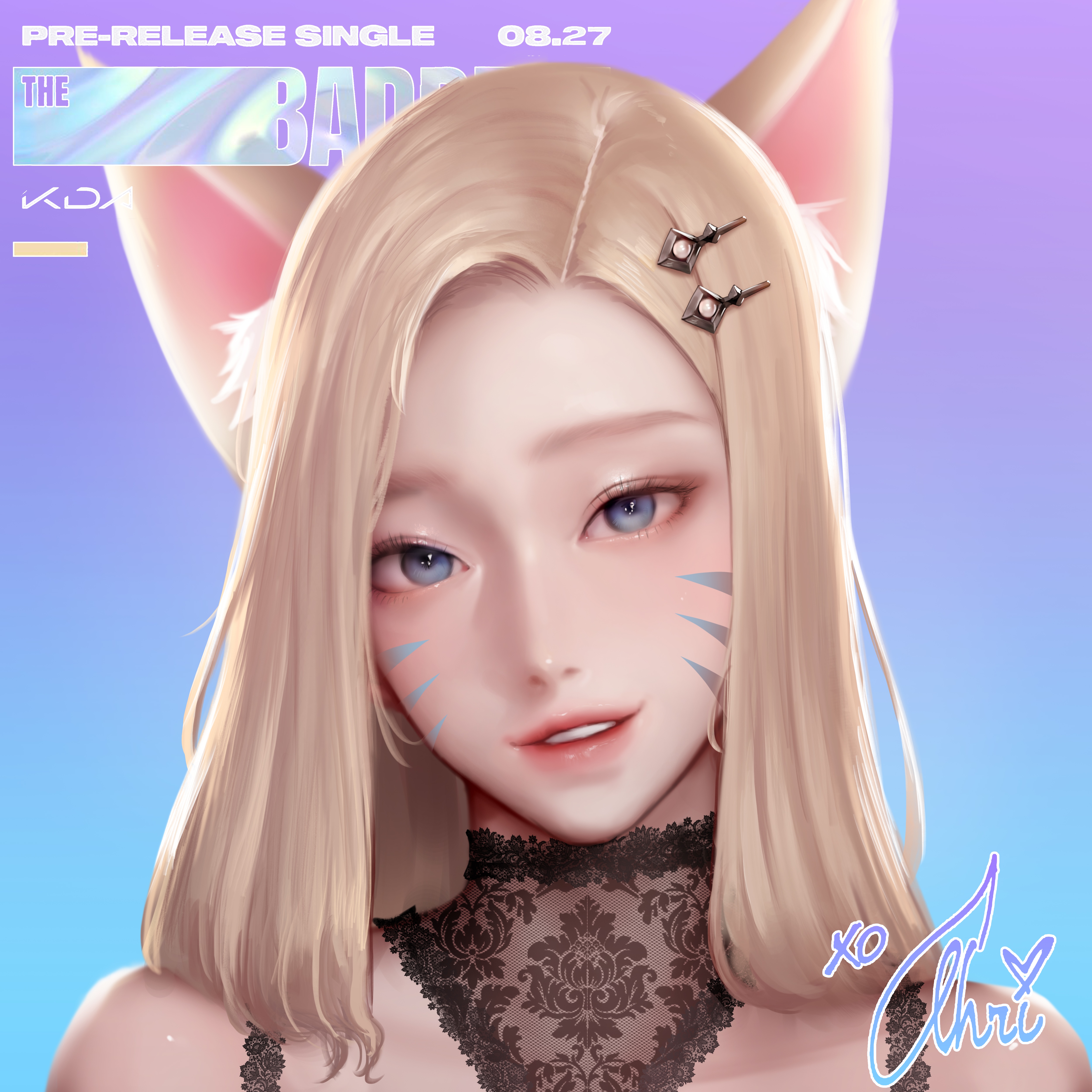 KDA Ahri Pre-Release Single The Baddest HD Wallpaper