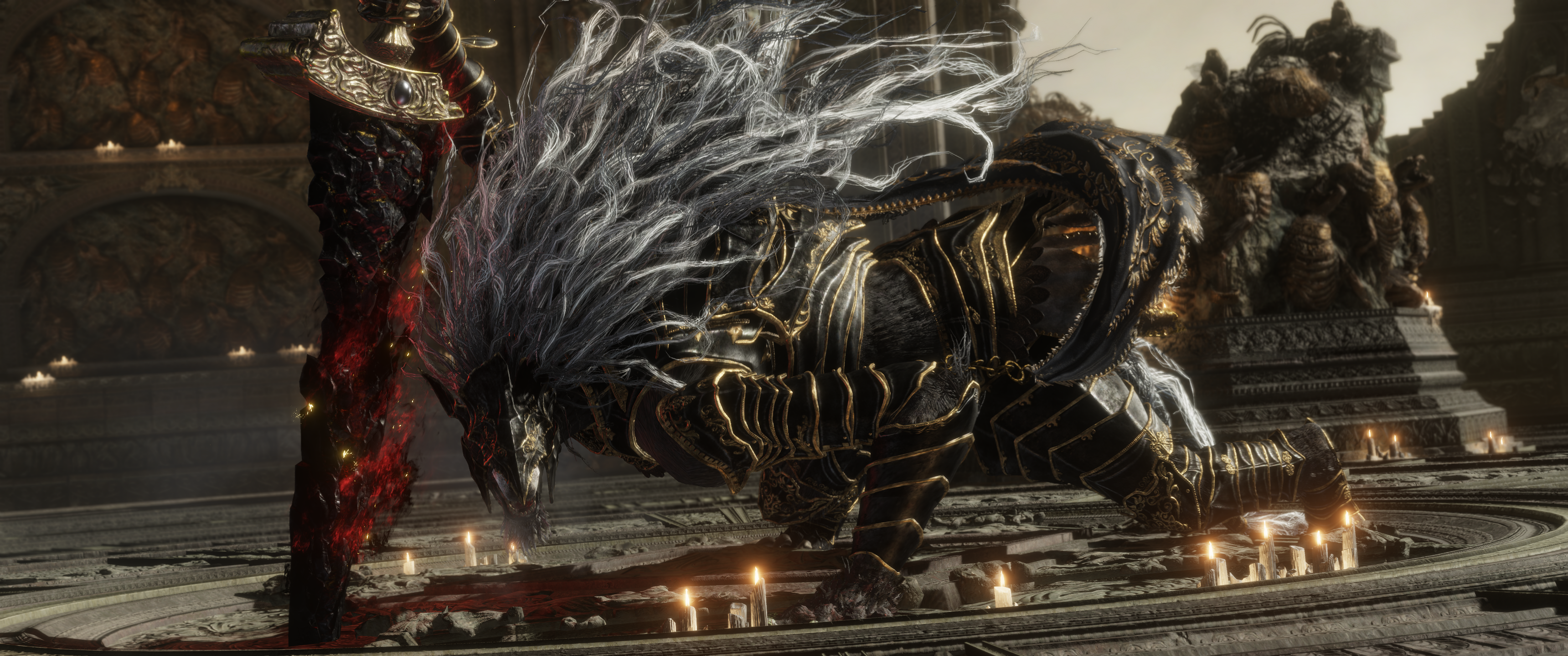 Elden Ring creature with a large sword HD Wallpaper