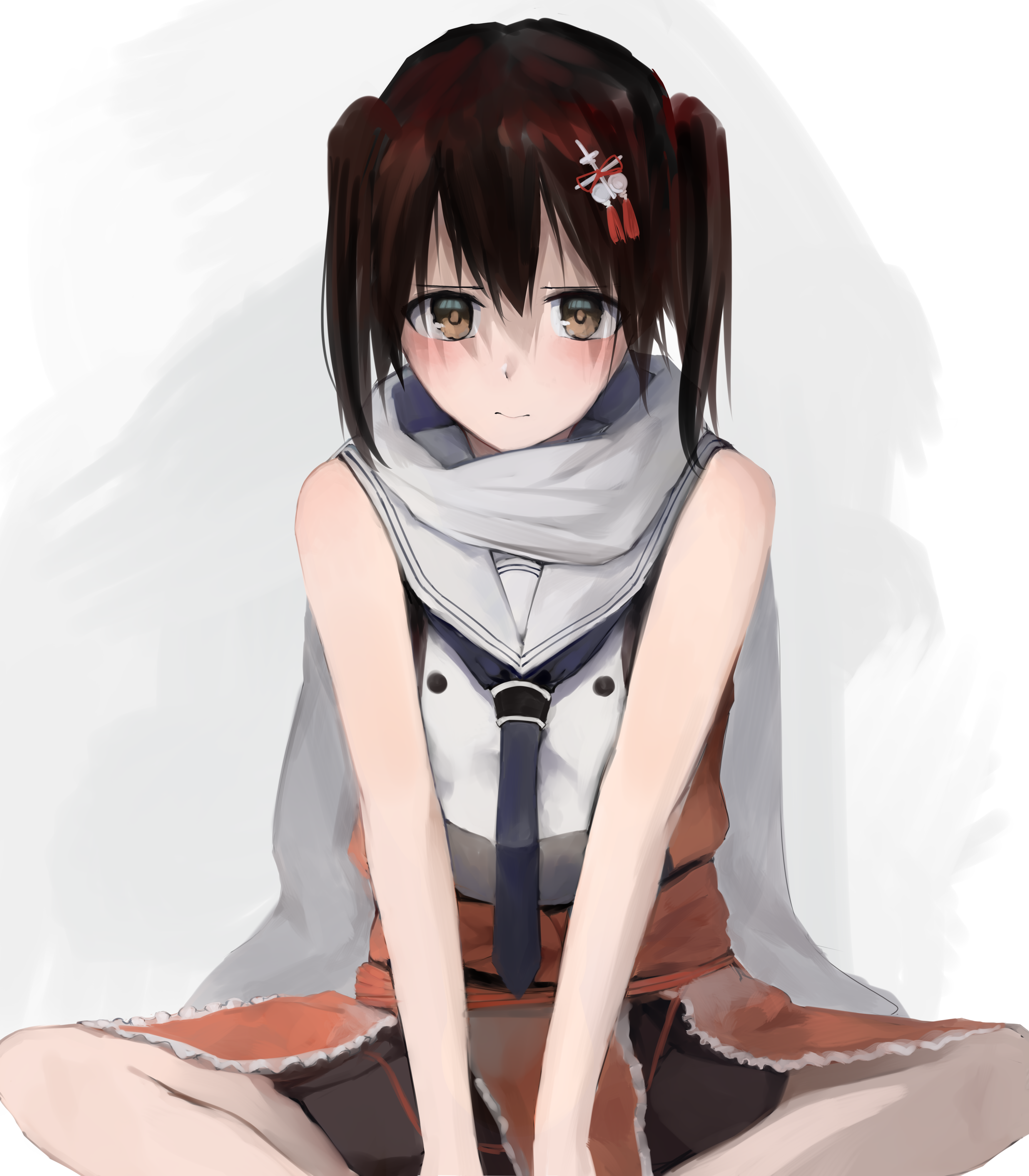 Sendai from Kantai Collection with twintails HD Phone Wallpaper