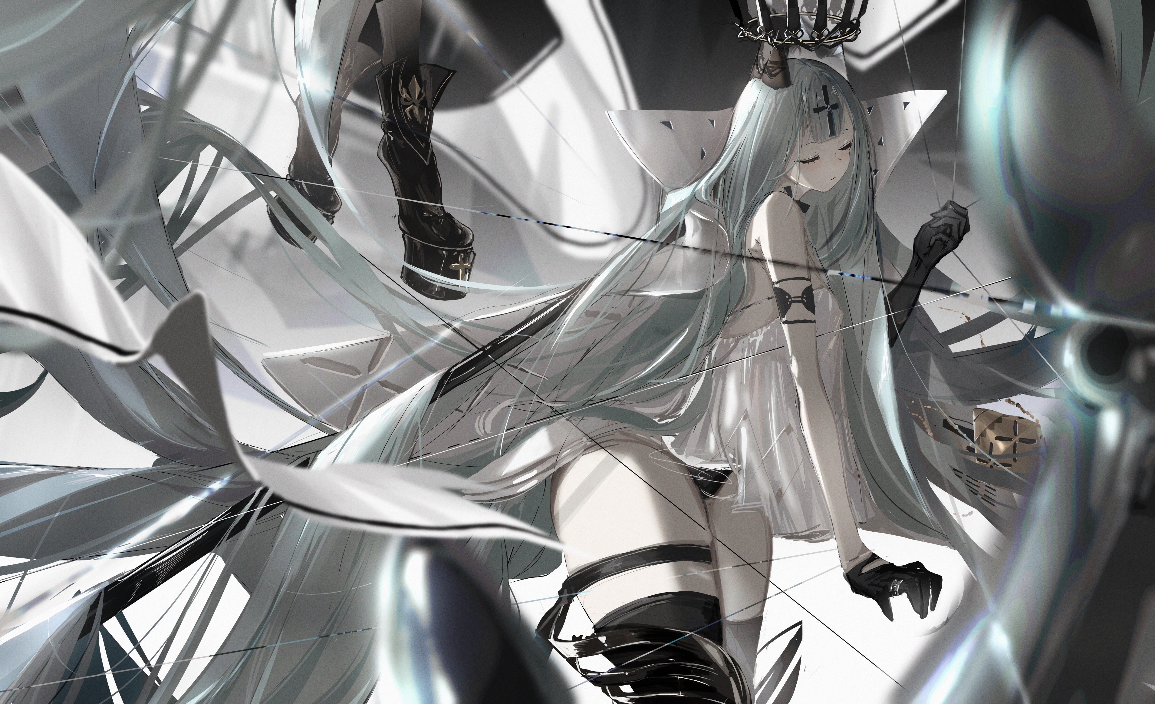 Azur Lane Champagne anime character with long hair HD Wallpaper