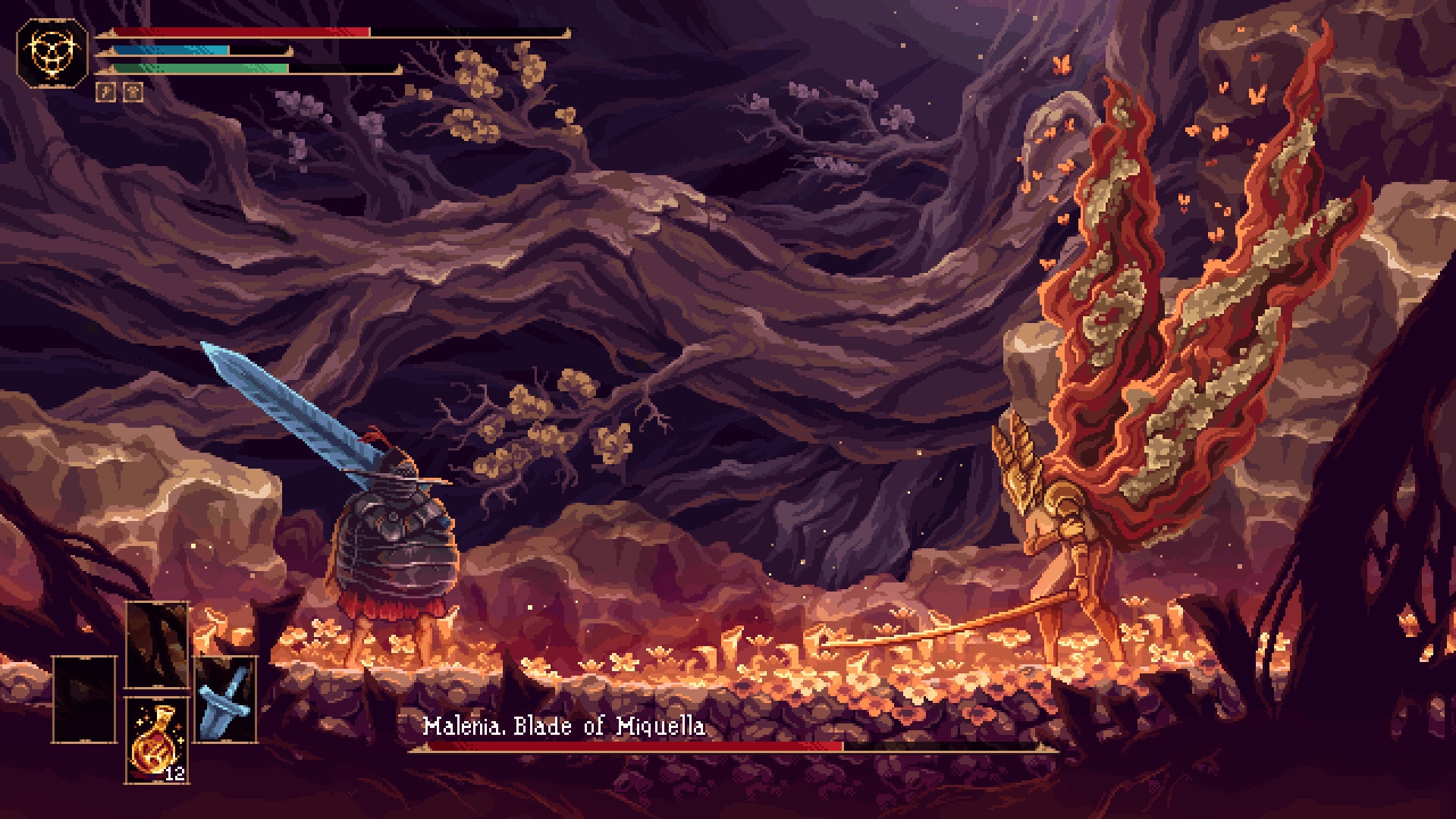 Malenia, Blade of Miquella in Elden Ring Pixel Art HD Wallpaper