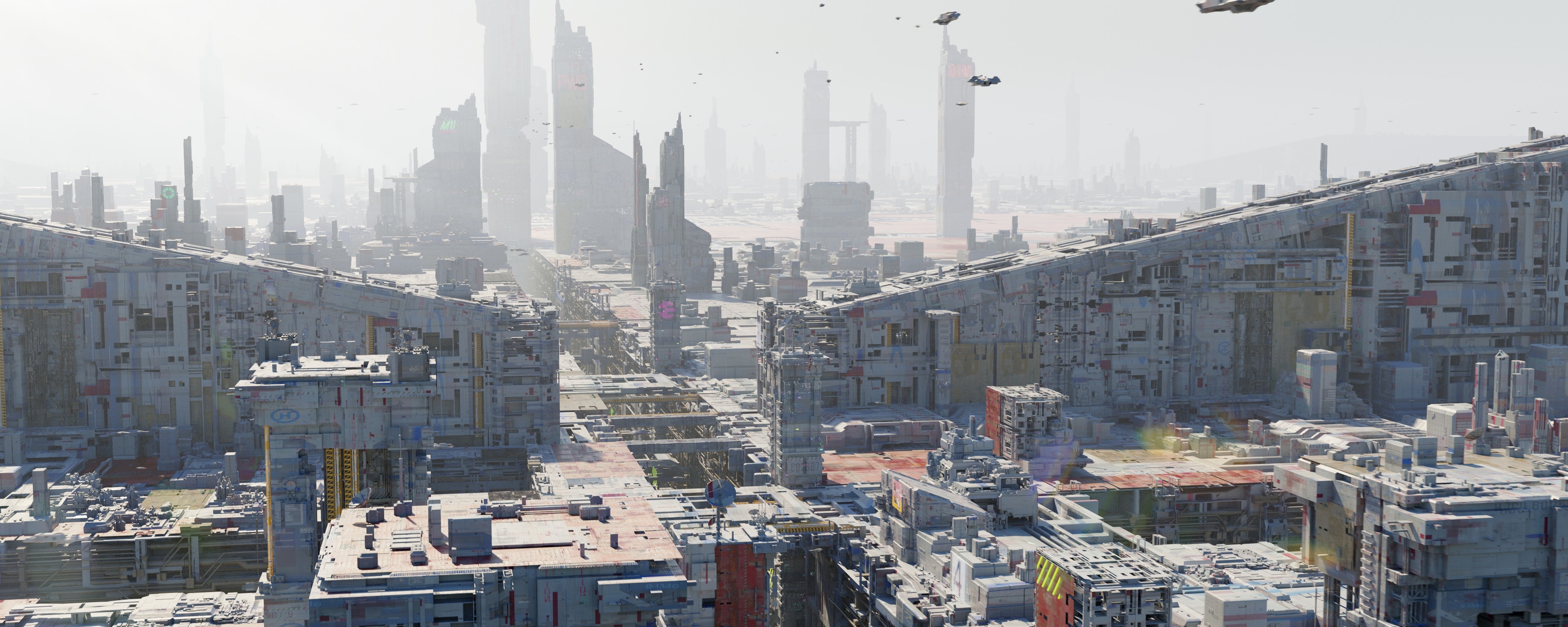 4K Futuristic Cyberpunk Cityscape HD Wallpaper