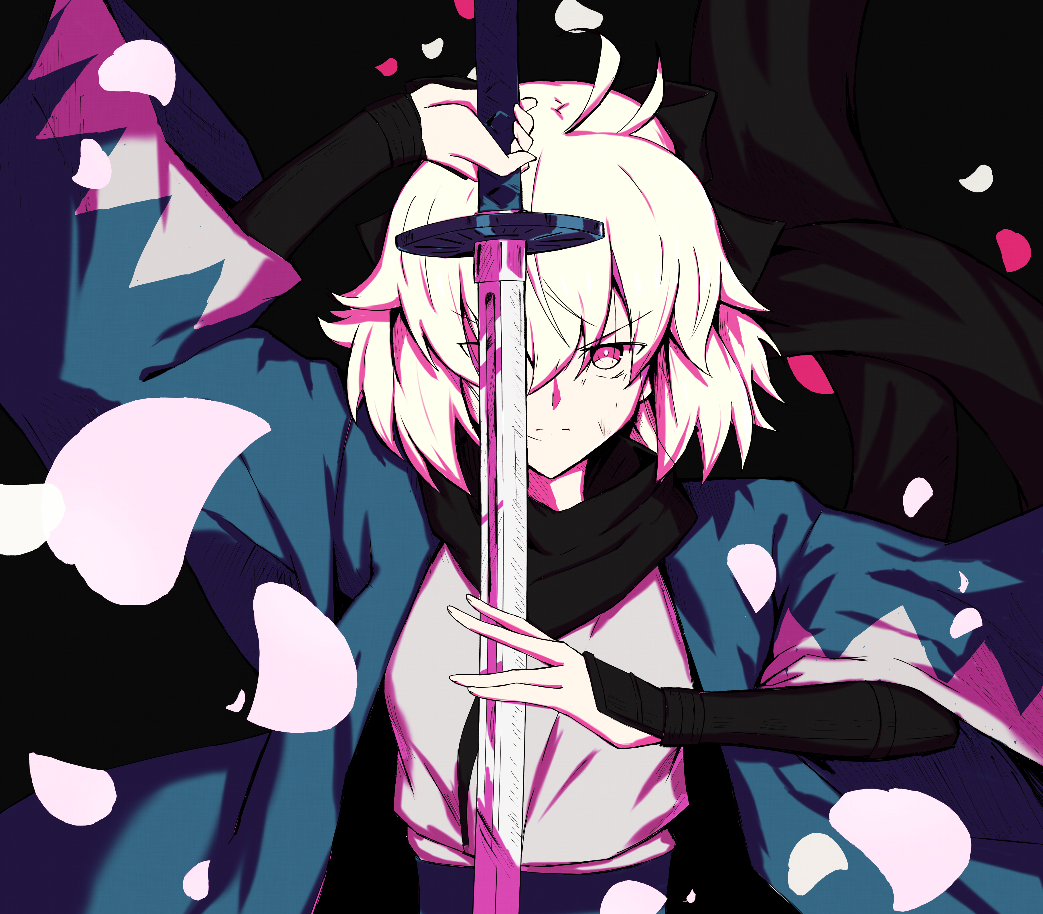 Okita Souji from Fate/Grand Order with a sword HD Wallpaper