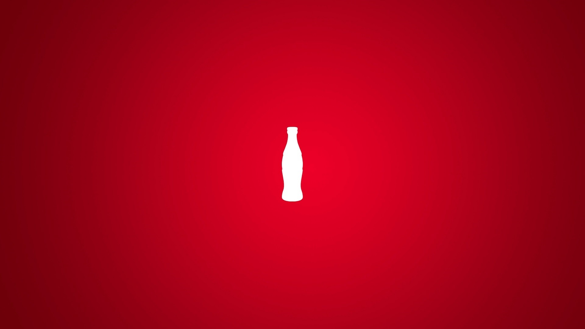 Coca-Cola bottle silhouette on red background HD Wallpaper