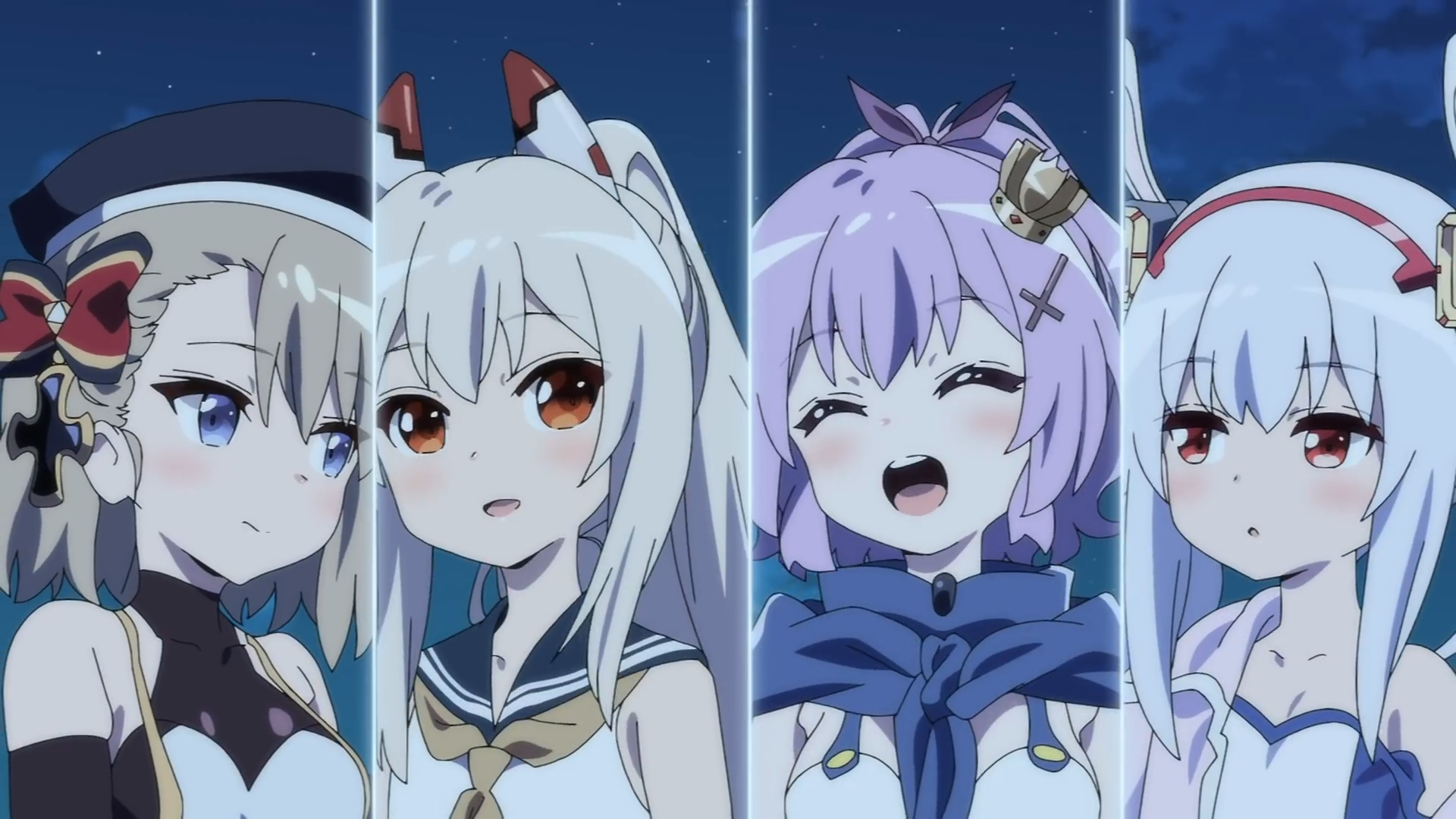 Azur Lane characters Laffey, Ayanami, Z23, and Javelin HD Wallpaper