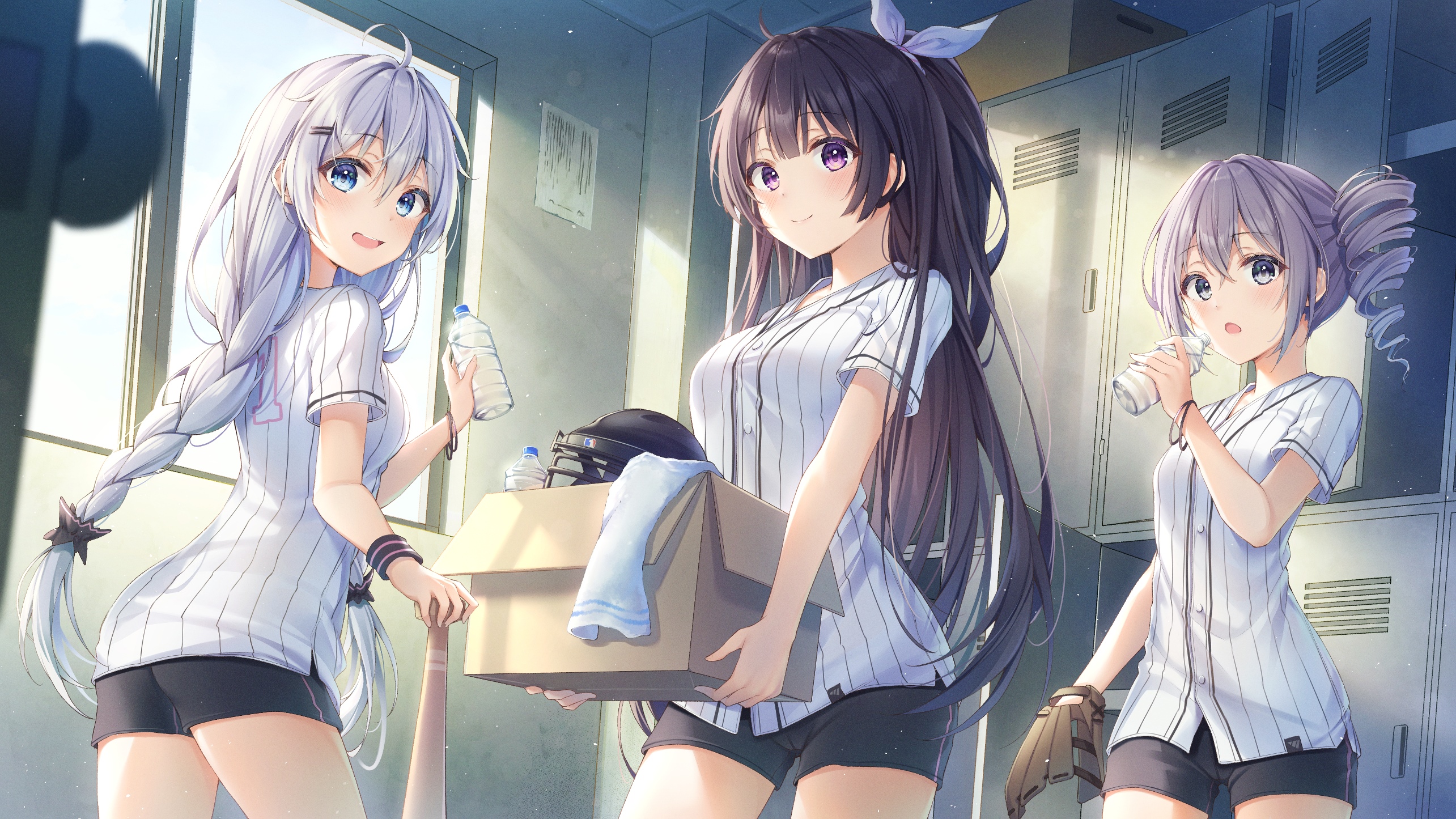 Honkai Impact 3rd characters in a locker room HD Wallpaper