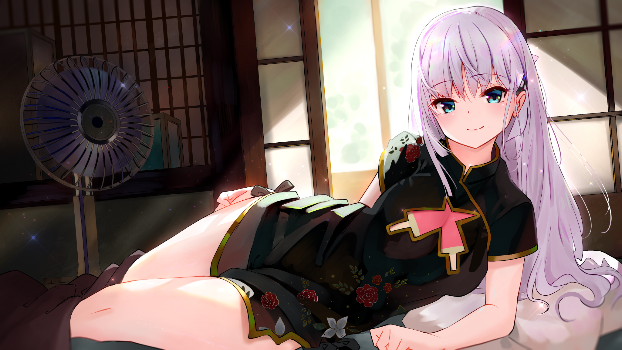Artwork of a girl in a Chinese dress HD Wallpaper