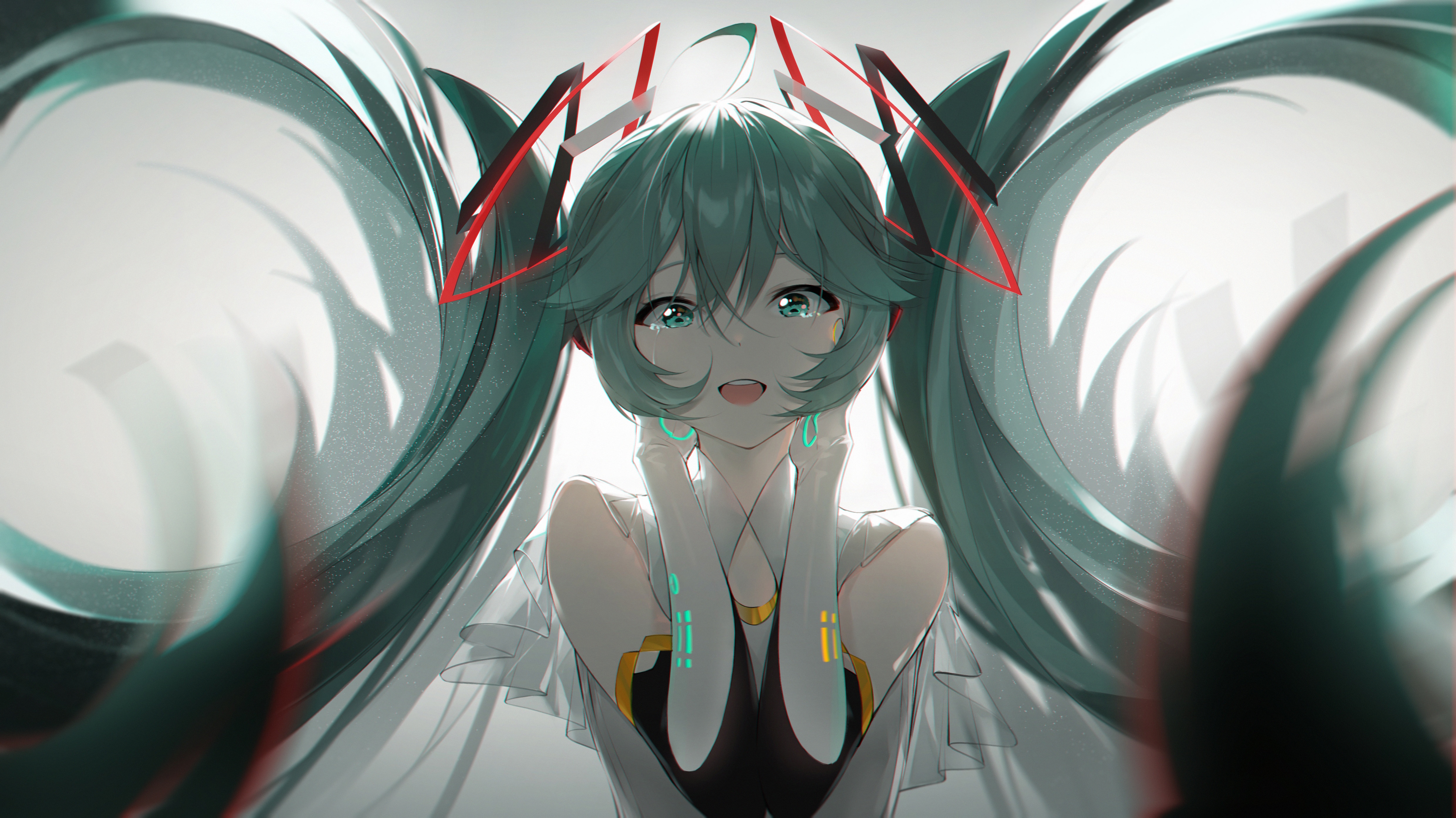 4K Hatsune Miku with tears HD Wallpaper