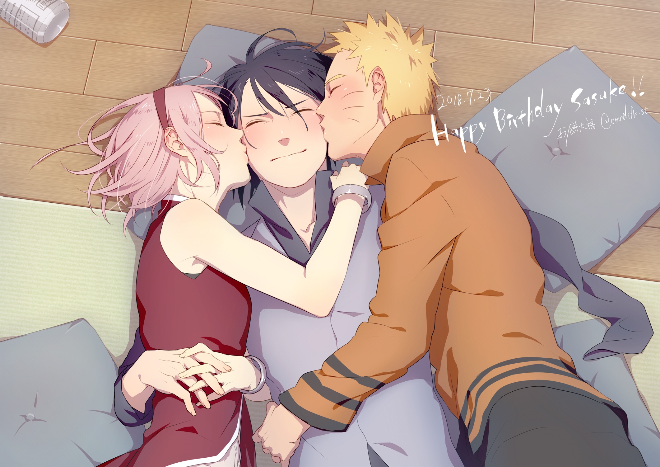 Naruto, Sakura, and Sasuke birthday celebration HD Wallpaper
