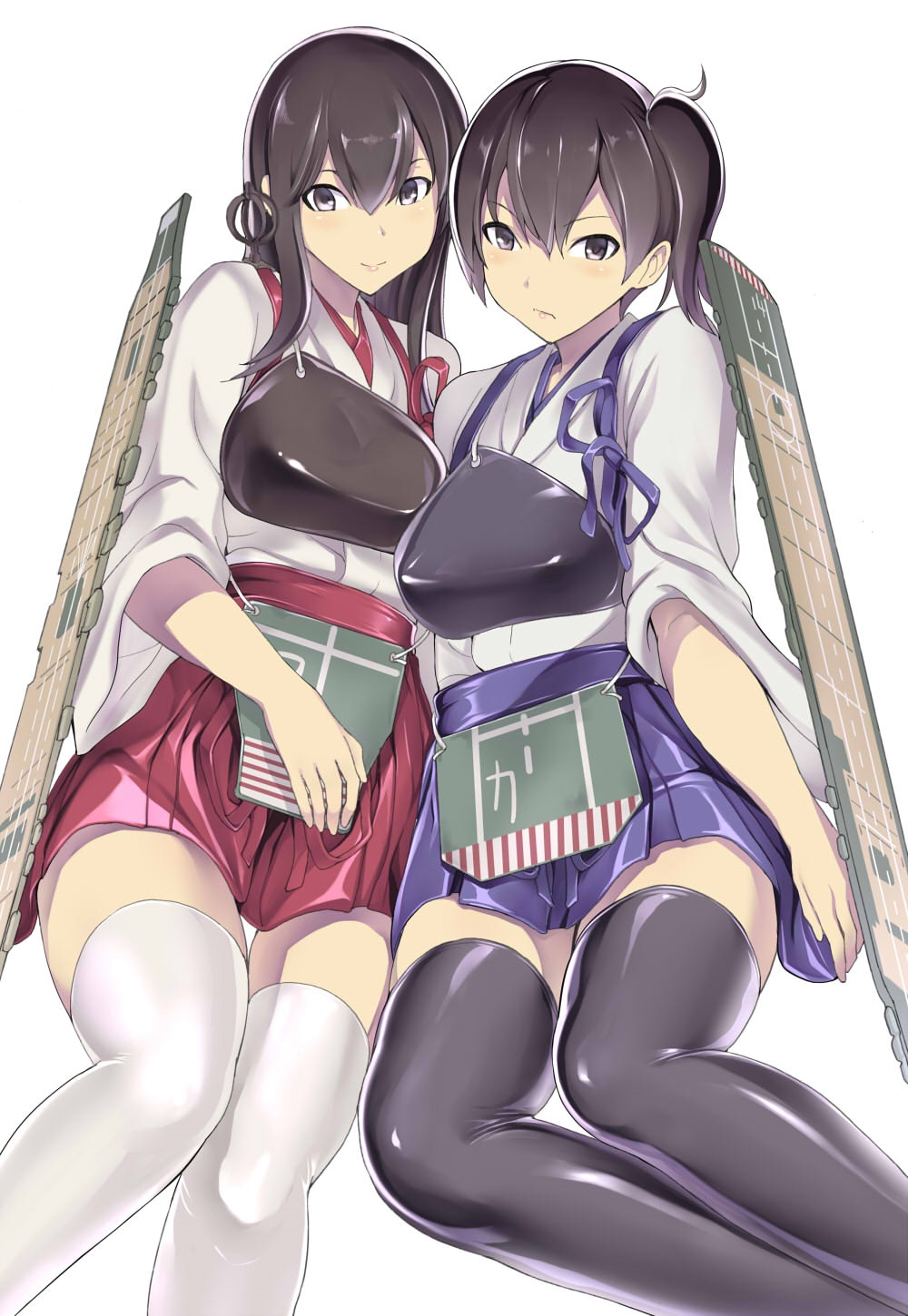 Kantai Collection: Akagi and Kaga fan art HD Phone Wallpaper