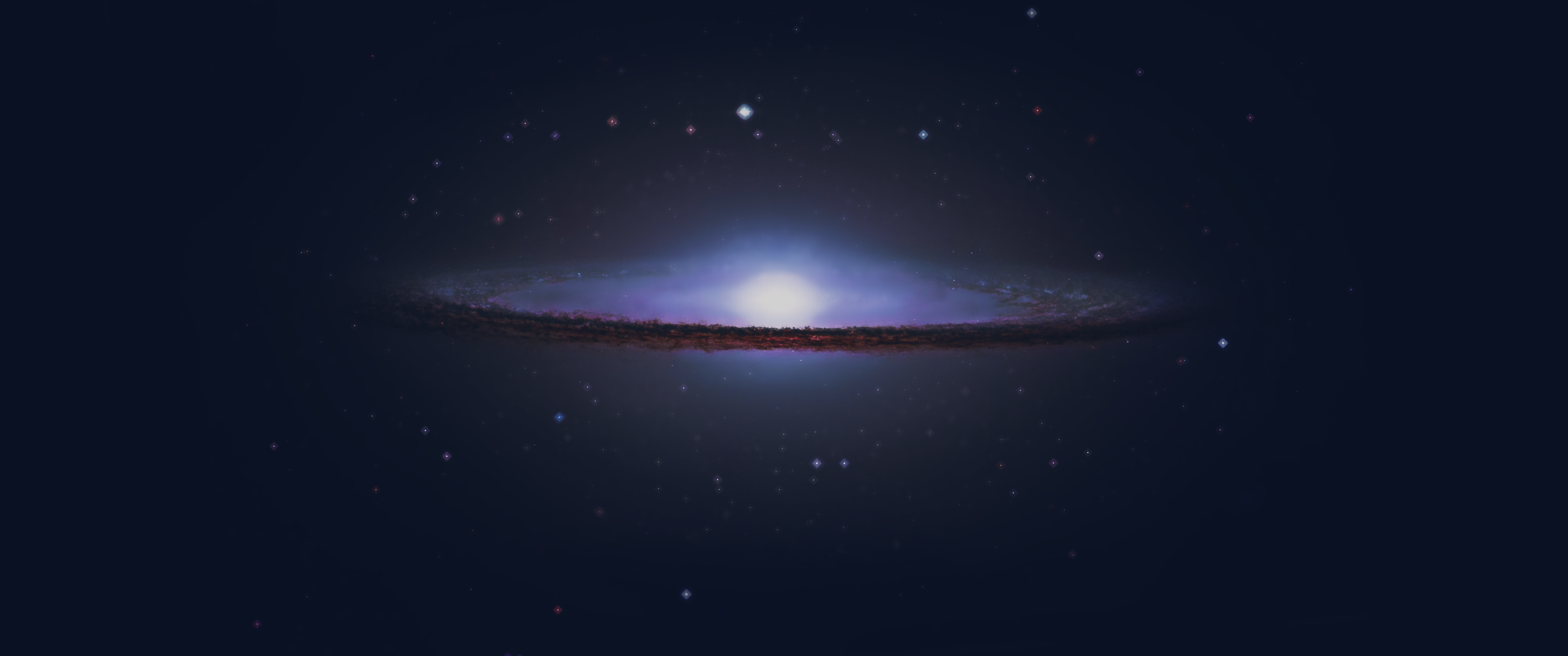The Sombrero Galaxy in deep space HD Wallpaper