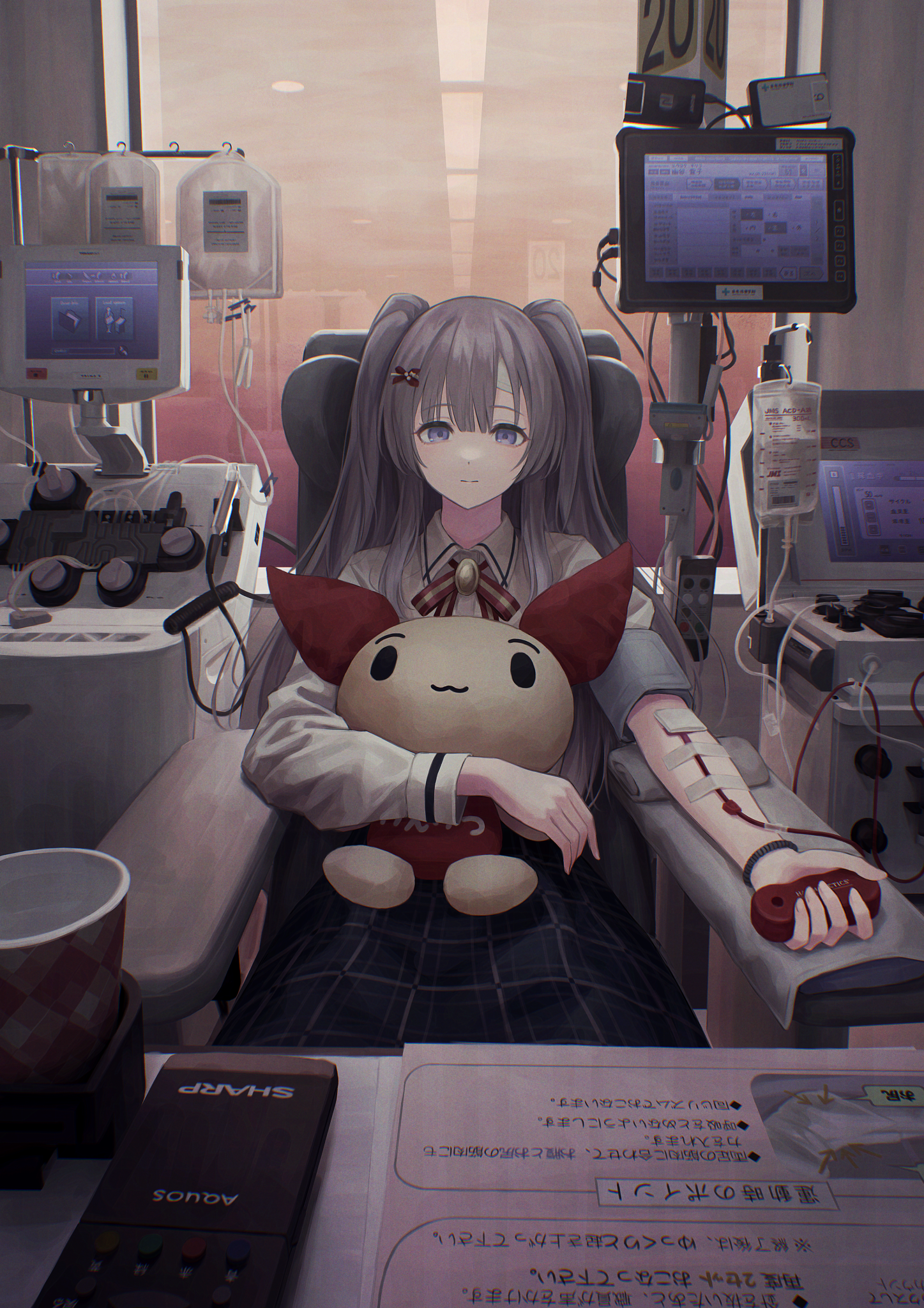 Kiriko Yukoku in a medical setting HD Phone Wallpaper
