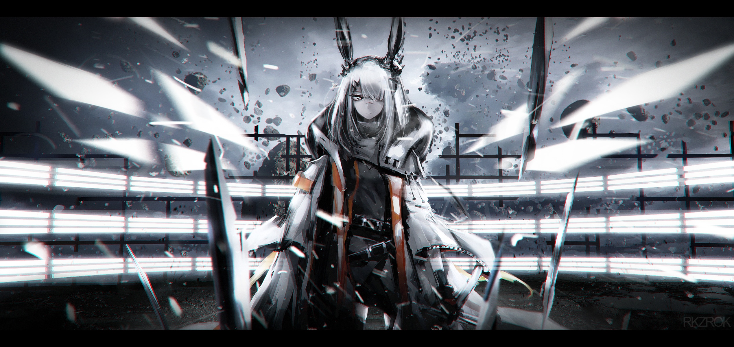 Frostnova from Arknights in a battle scene HD Wallpaper