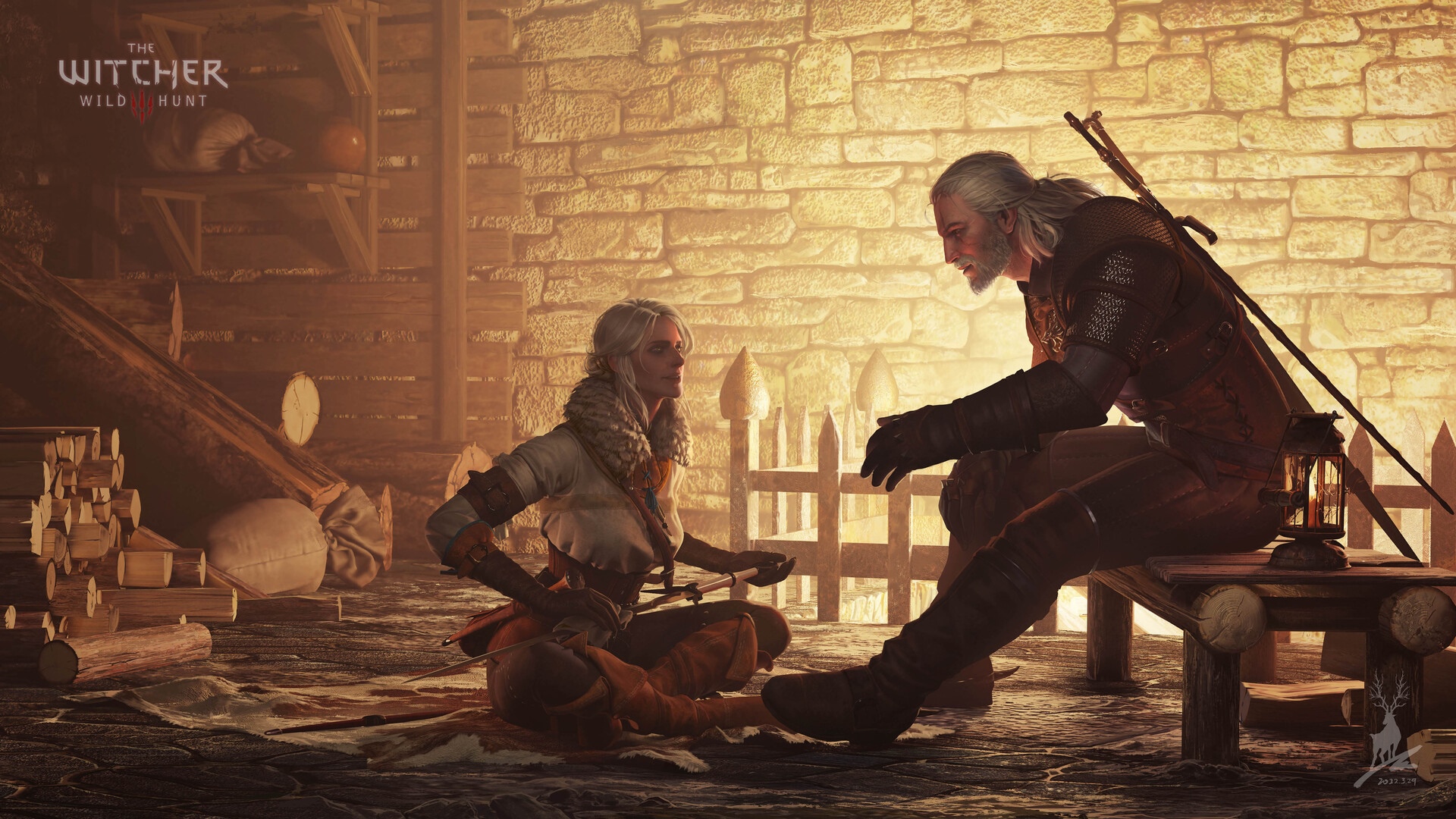 Geralt and Ciri in The Witcher 3: Wild Hunt HD Wallpaper