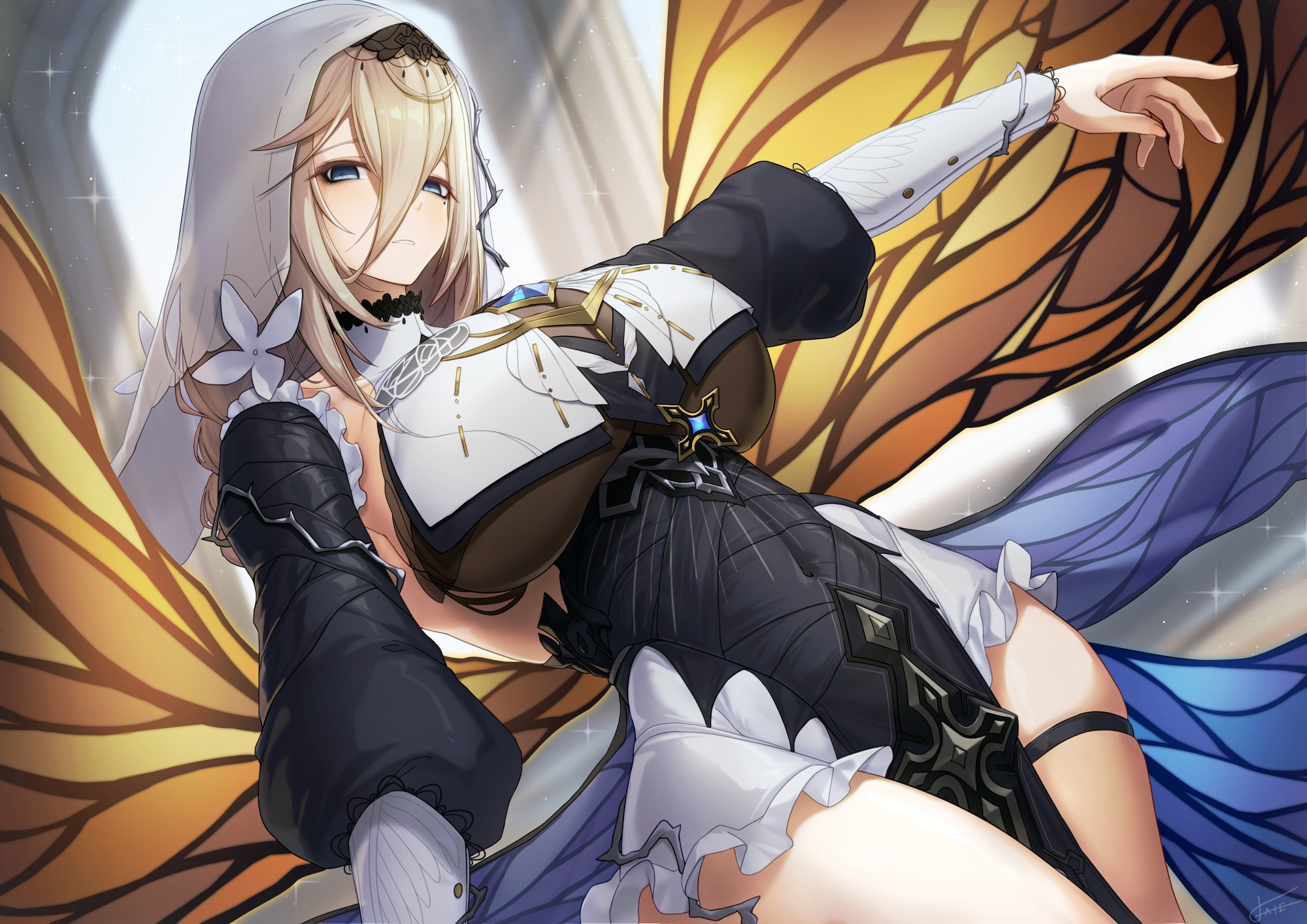 Aponia from Honkai Impact 3rd with butterfly wings HD Wallpaper