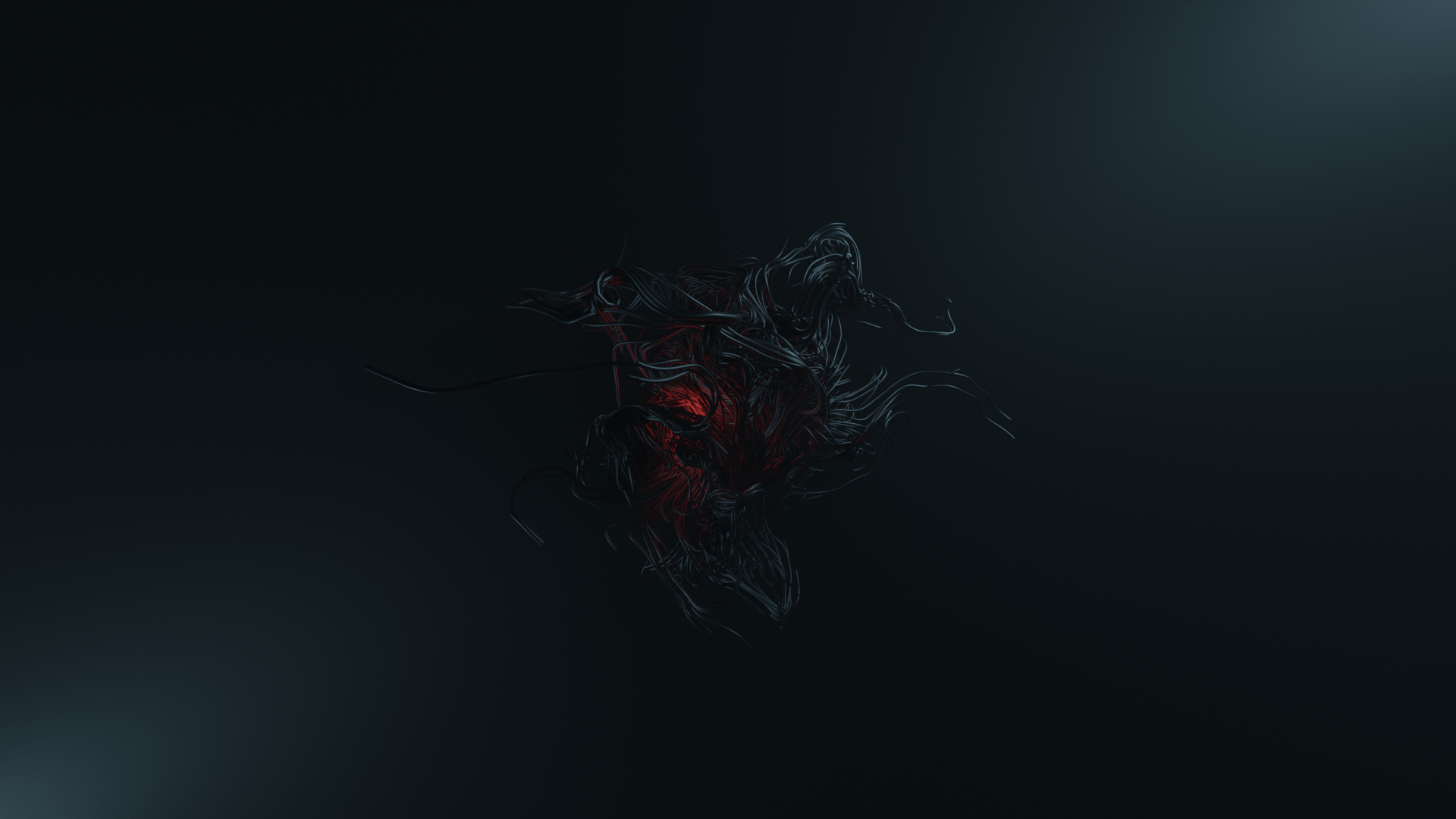 Abstract dark red and black tangled shapes HD Wallpaper