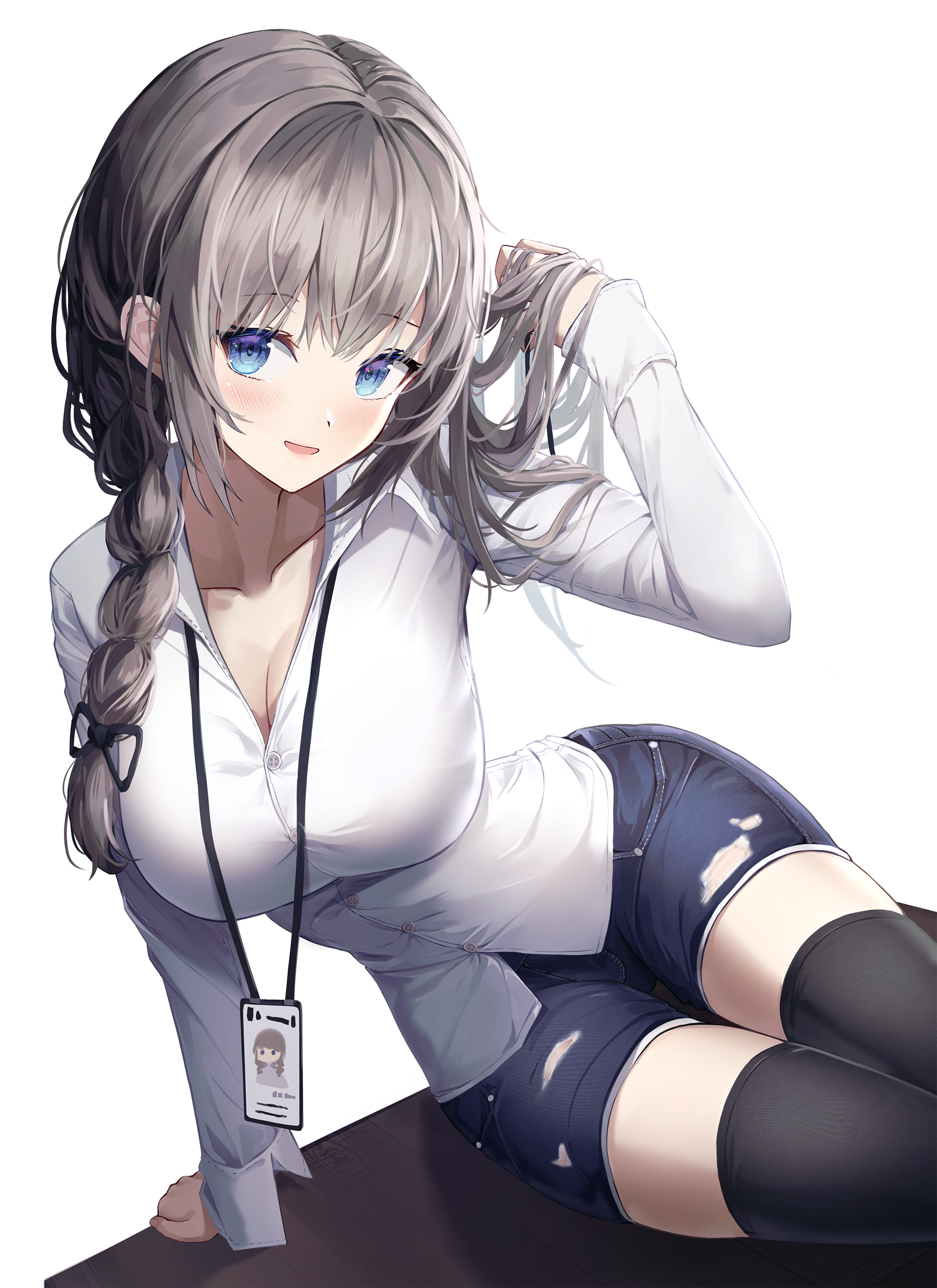 Seero wearing a white shirt and denim shorts HD Phone Wallpaper