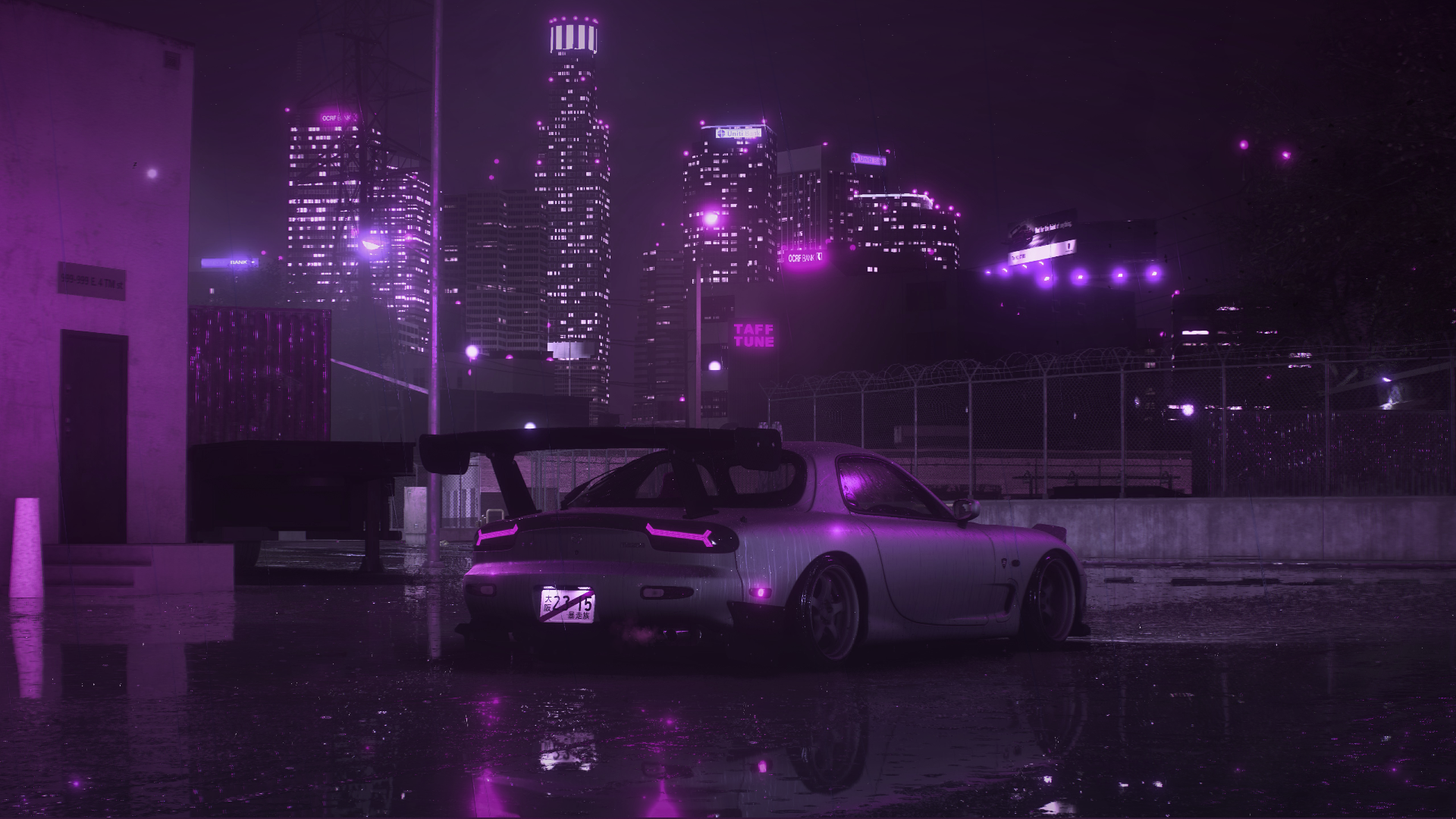 Mazda RX-7 in Need for Speed 2015 at night HD Wallpaper