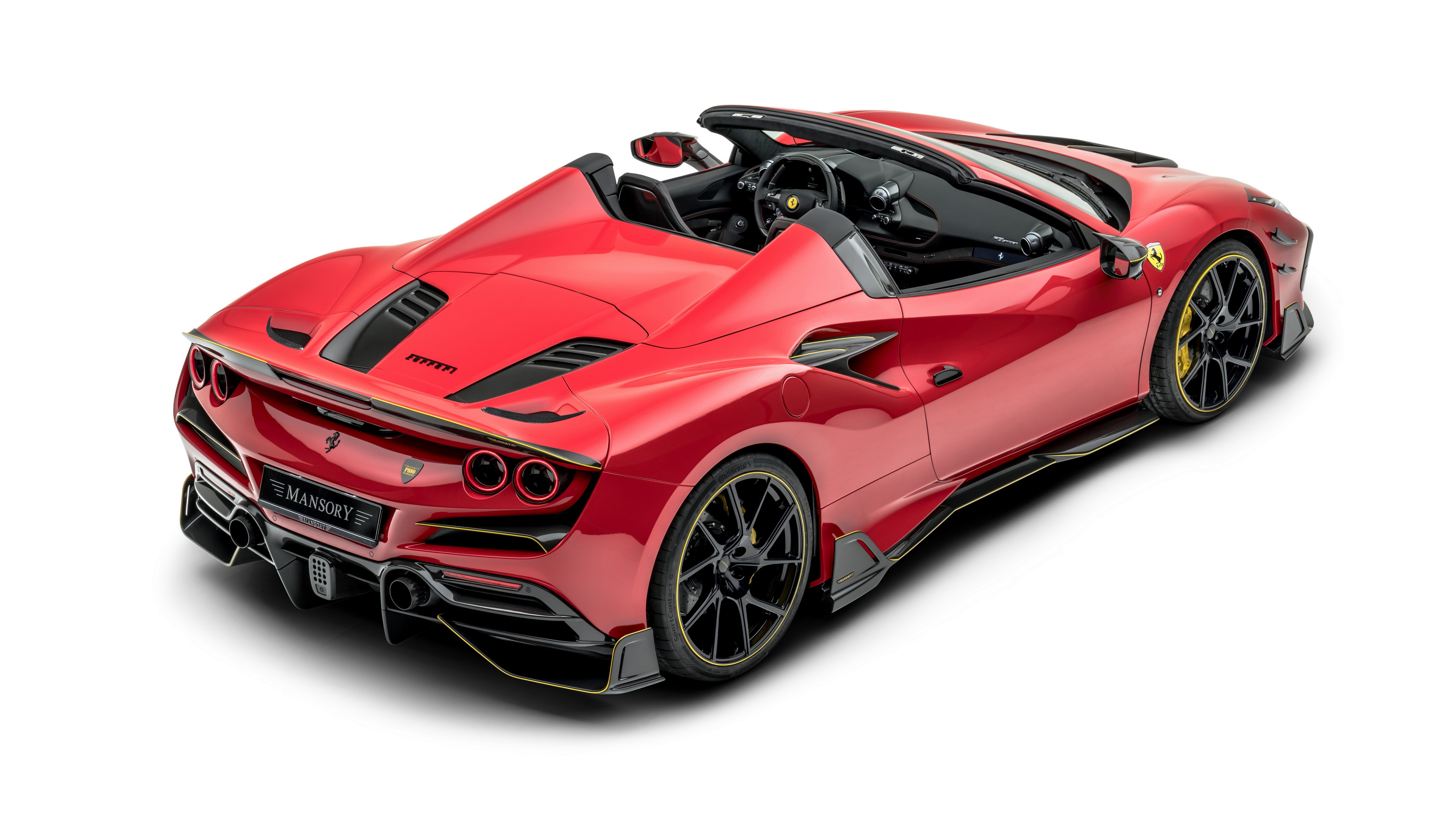 4K Red Mansory Ferrari F8 Spider Sports Car HD Wallpaper