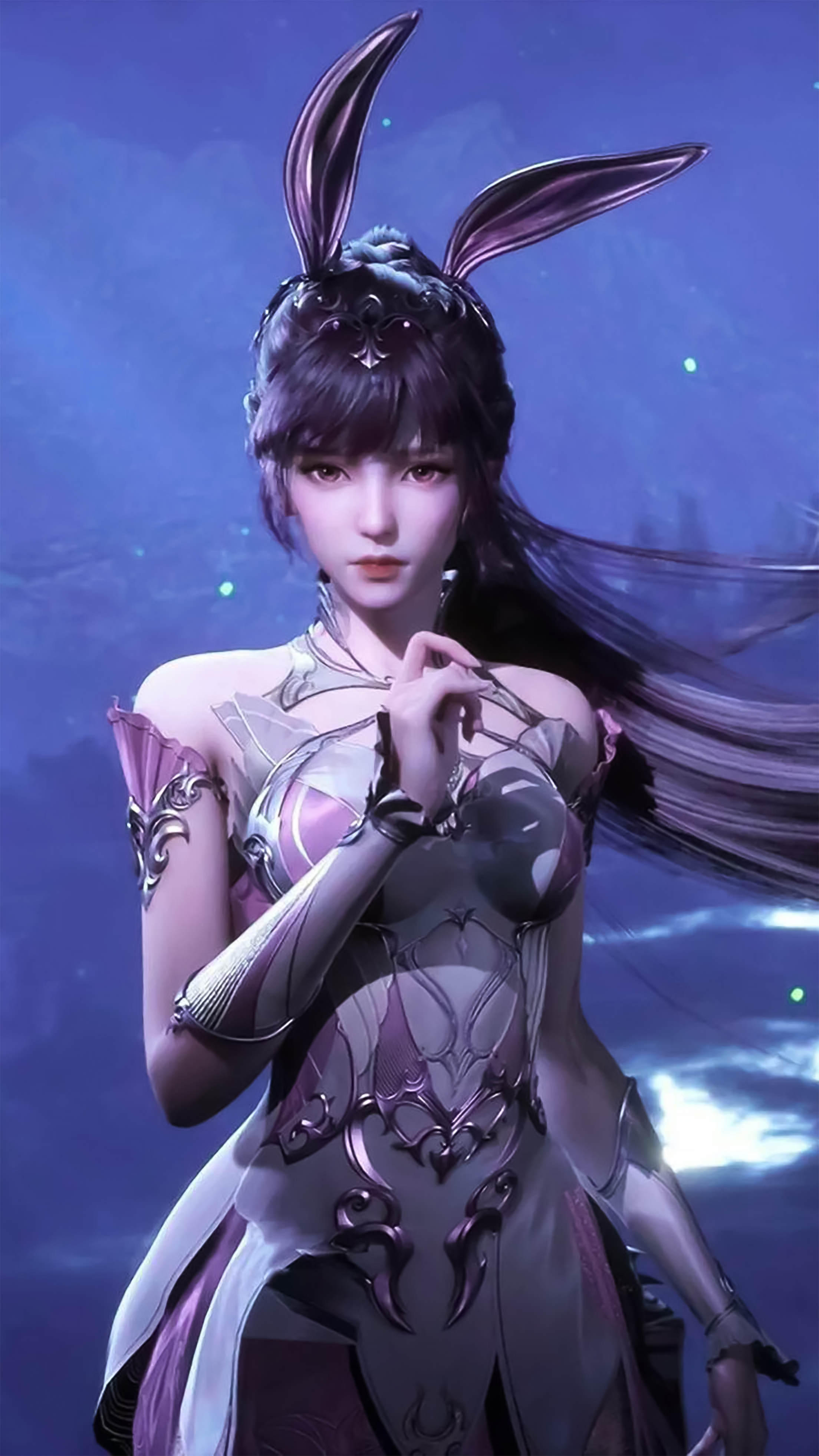 Xiao Wu from Soul Land with bunny ears HD Phone Wallpaper
