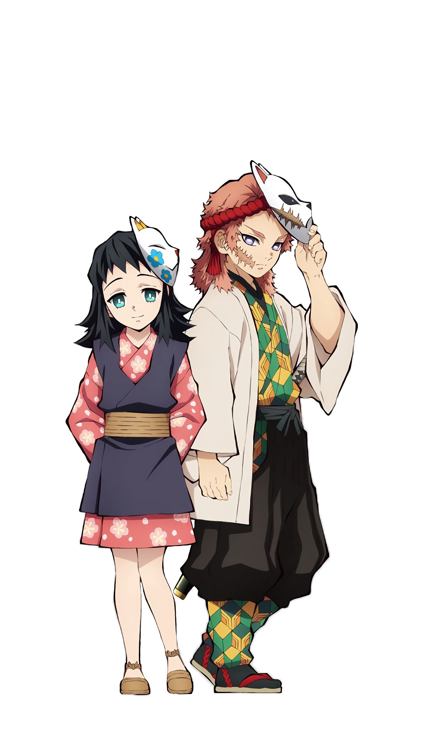 Sabito and Makomo from Kimetsu no Yaiba HD Phone Wallpaper