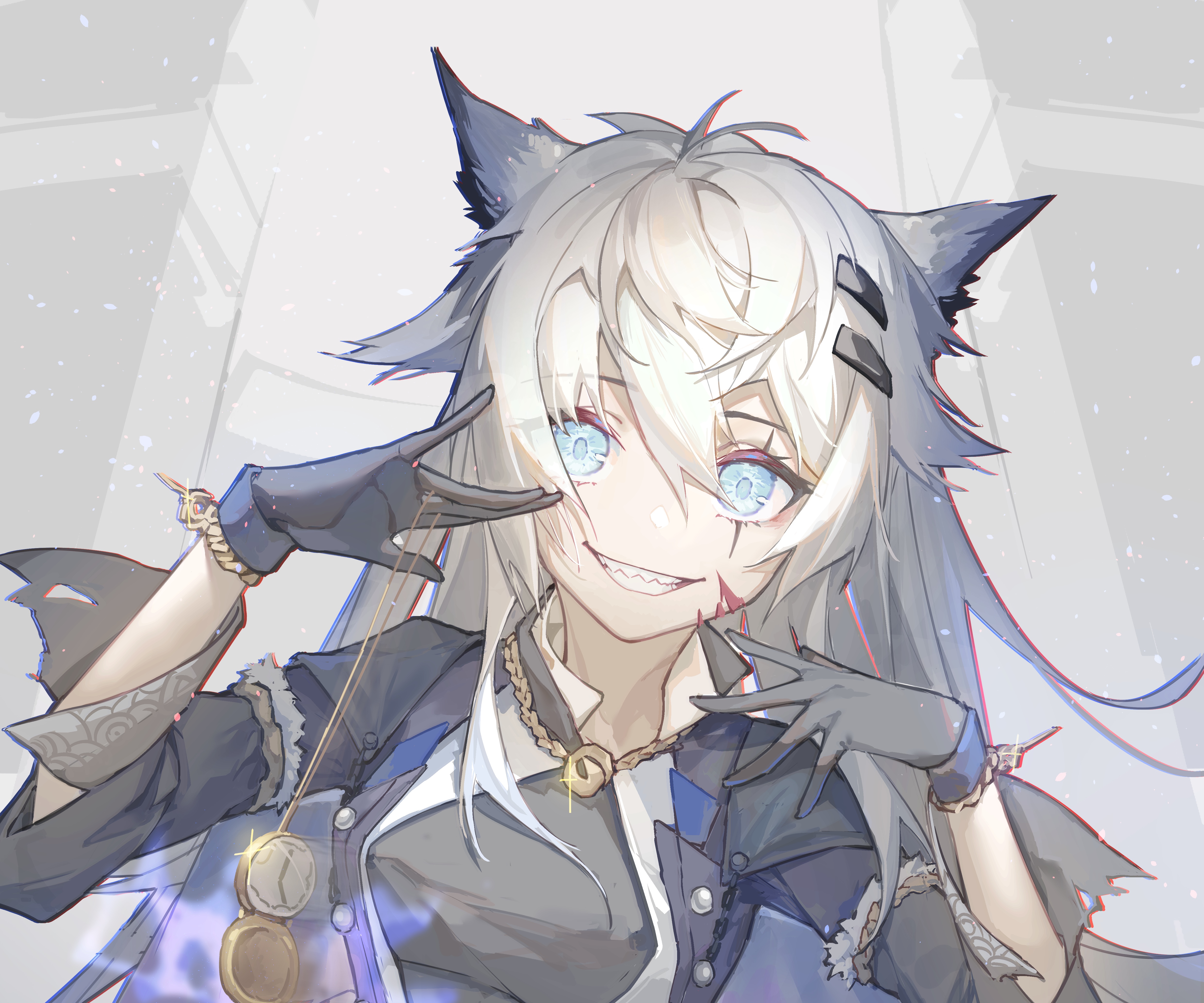 4K Arknights Lappland wolf girl HD Wallpaper