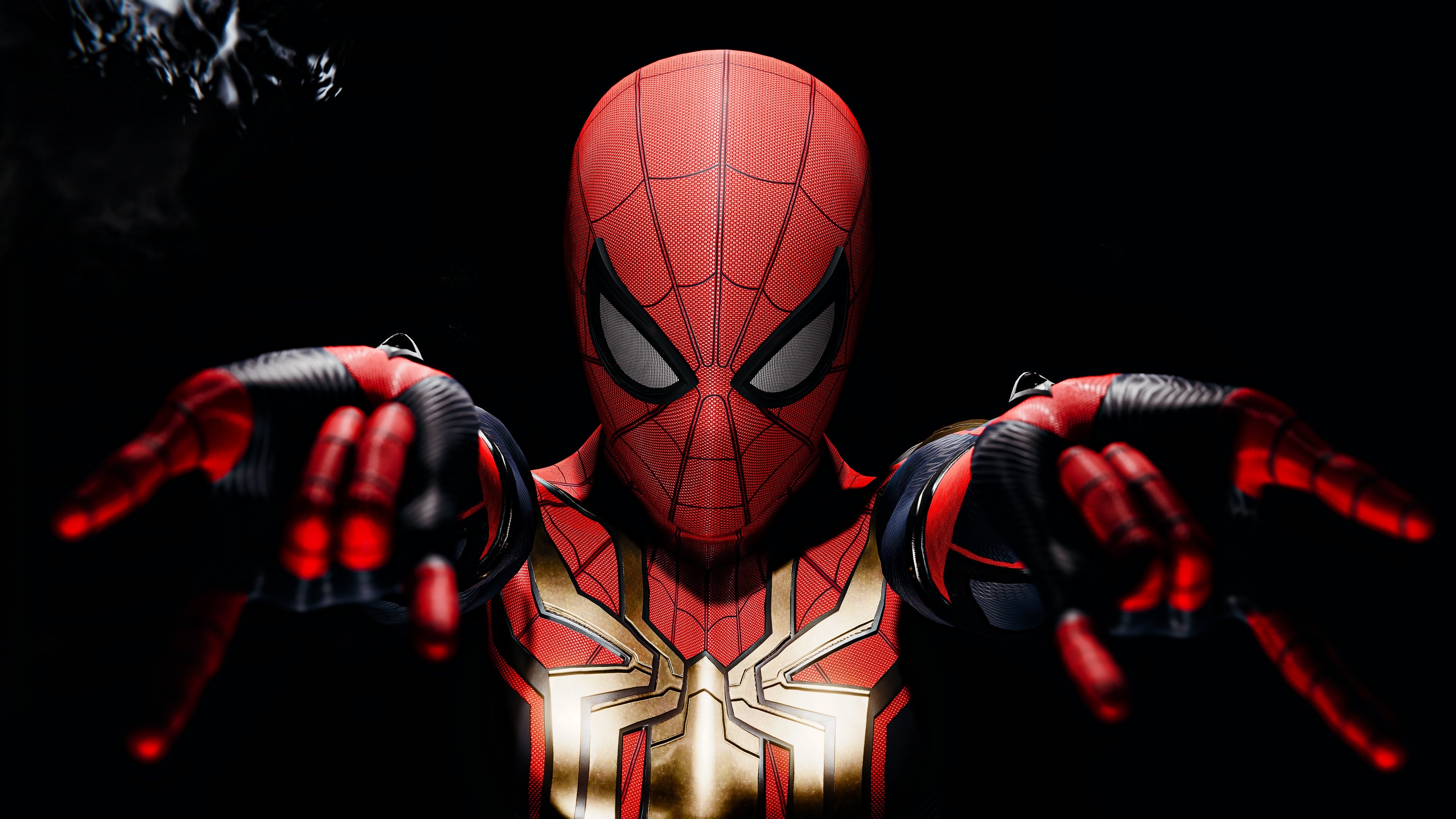 4K Spider-Man on Black Background HD Wallpaper