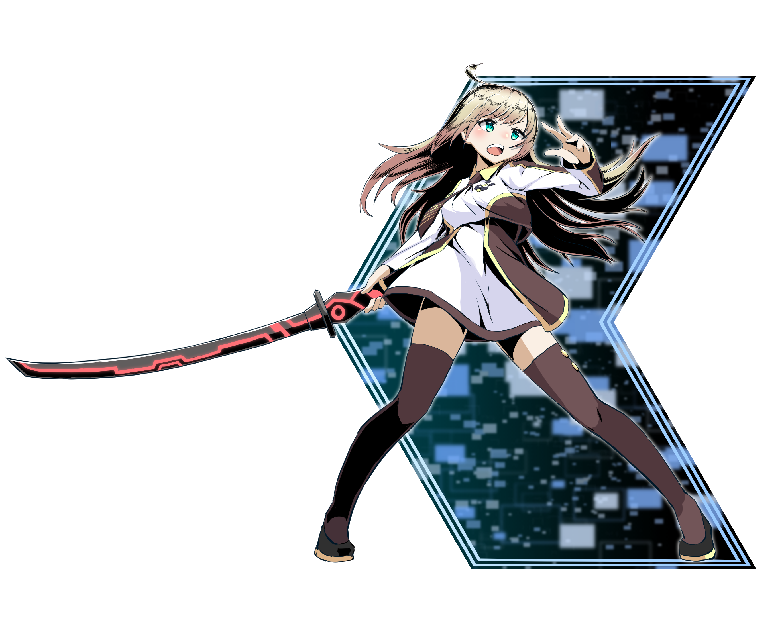 Sky Striker Ace - Raye with a glowing sword HD Wallpaper